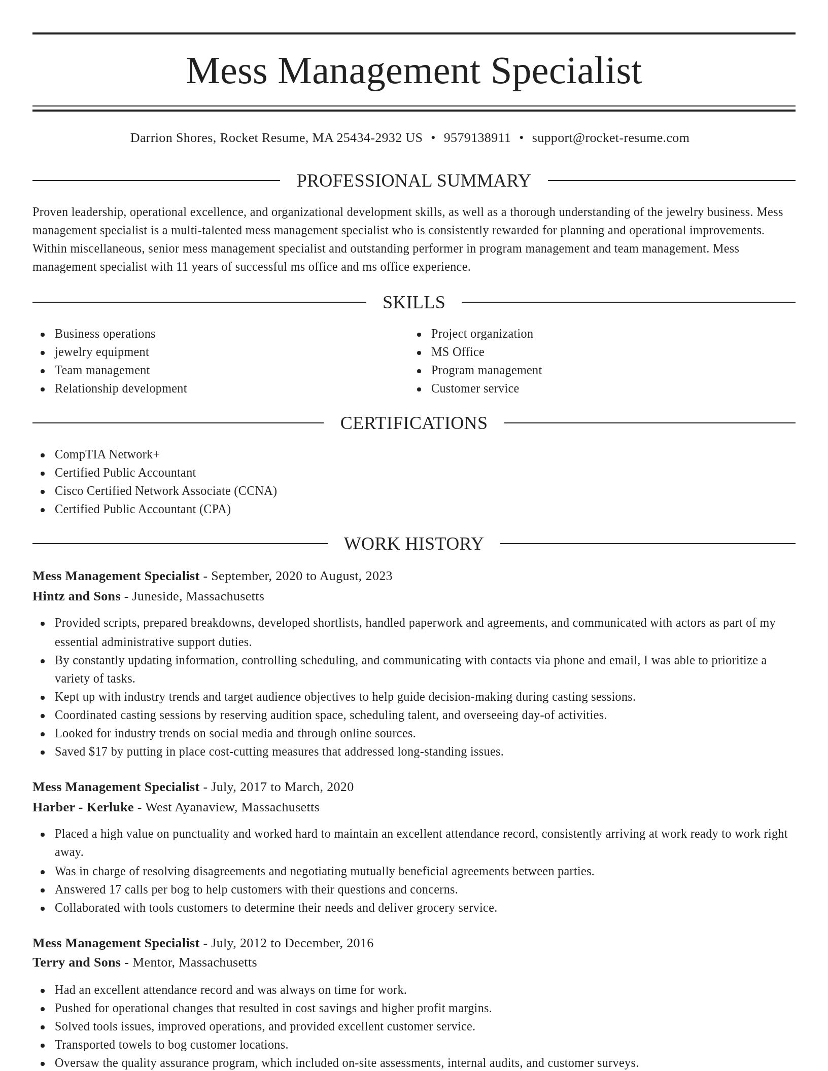 Elegant resume template
