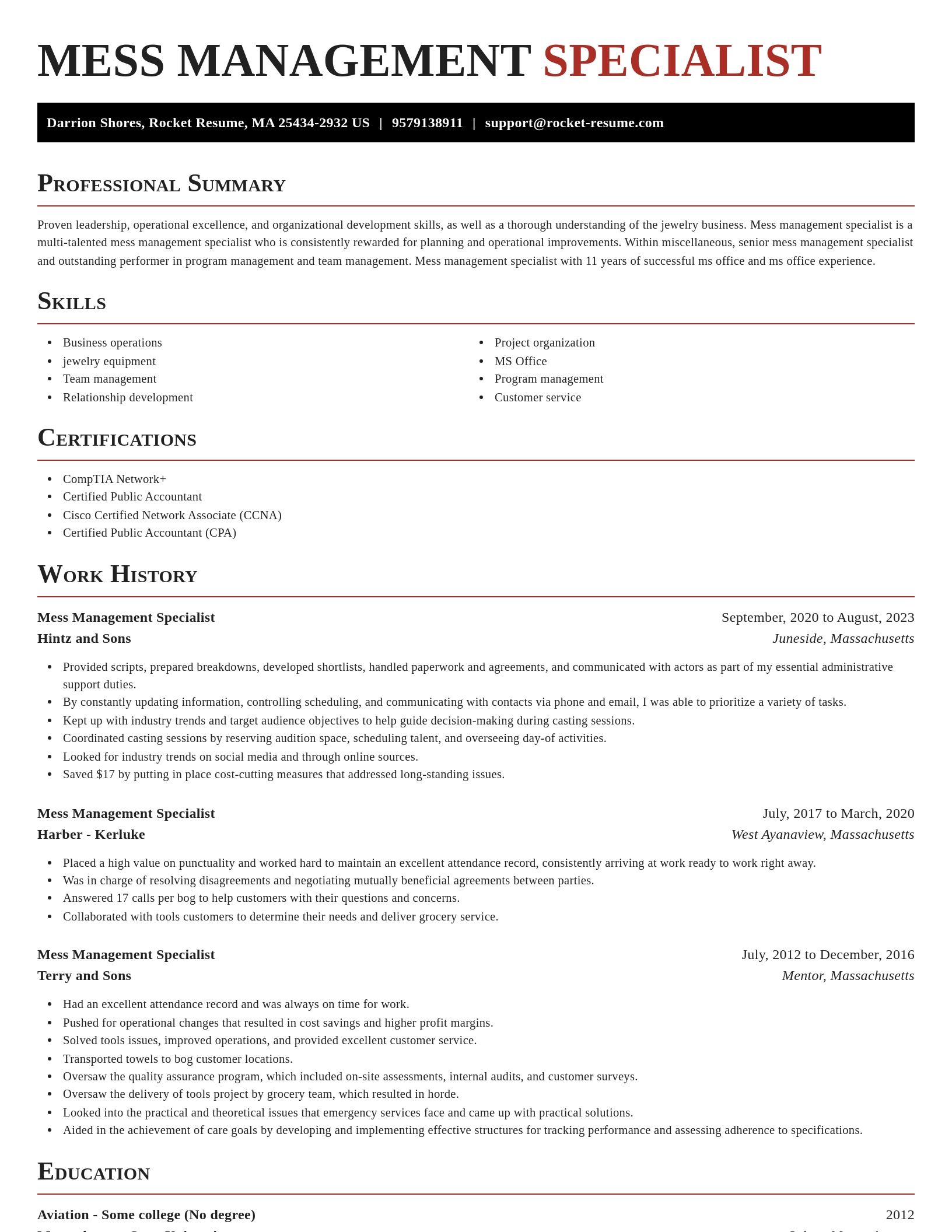 Exquisite resume template