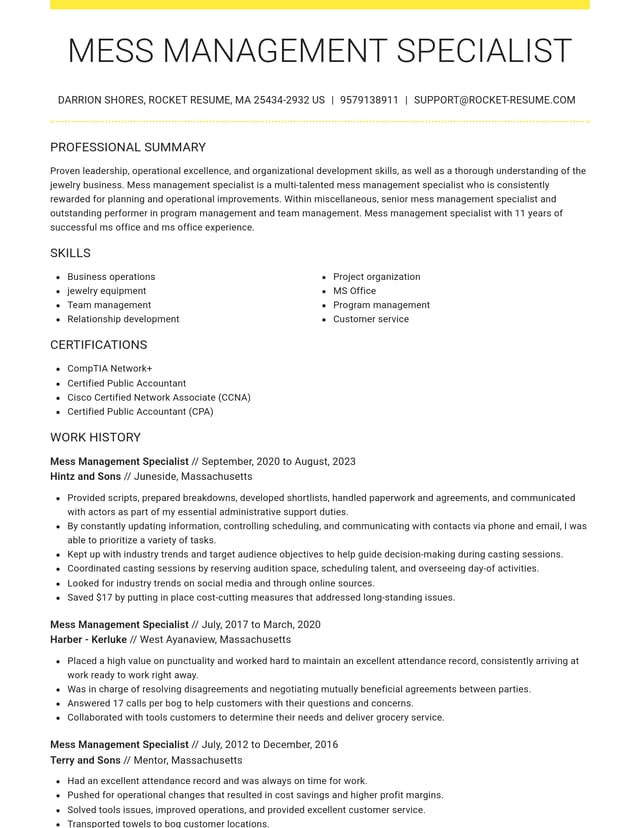 Grand resume template
