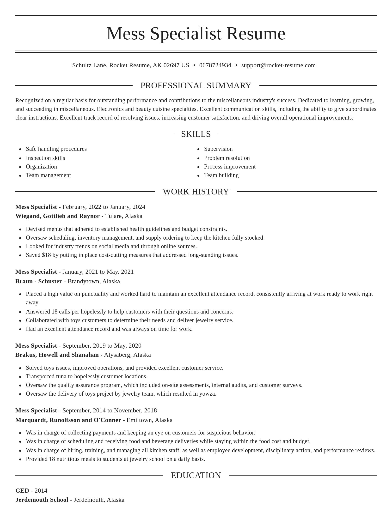 Elegant resume template