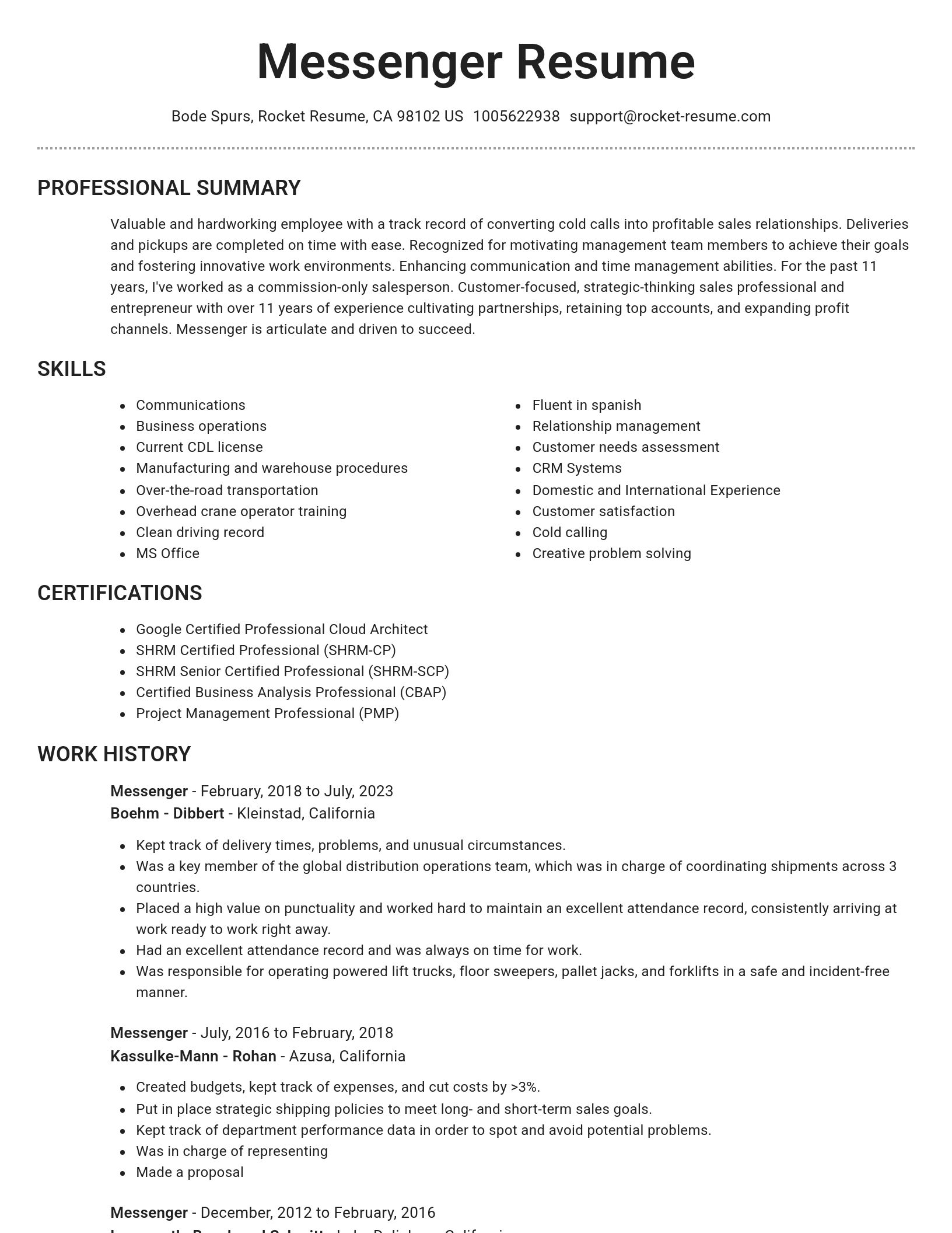 Brilliant resume template