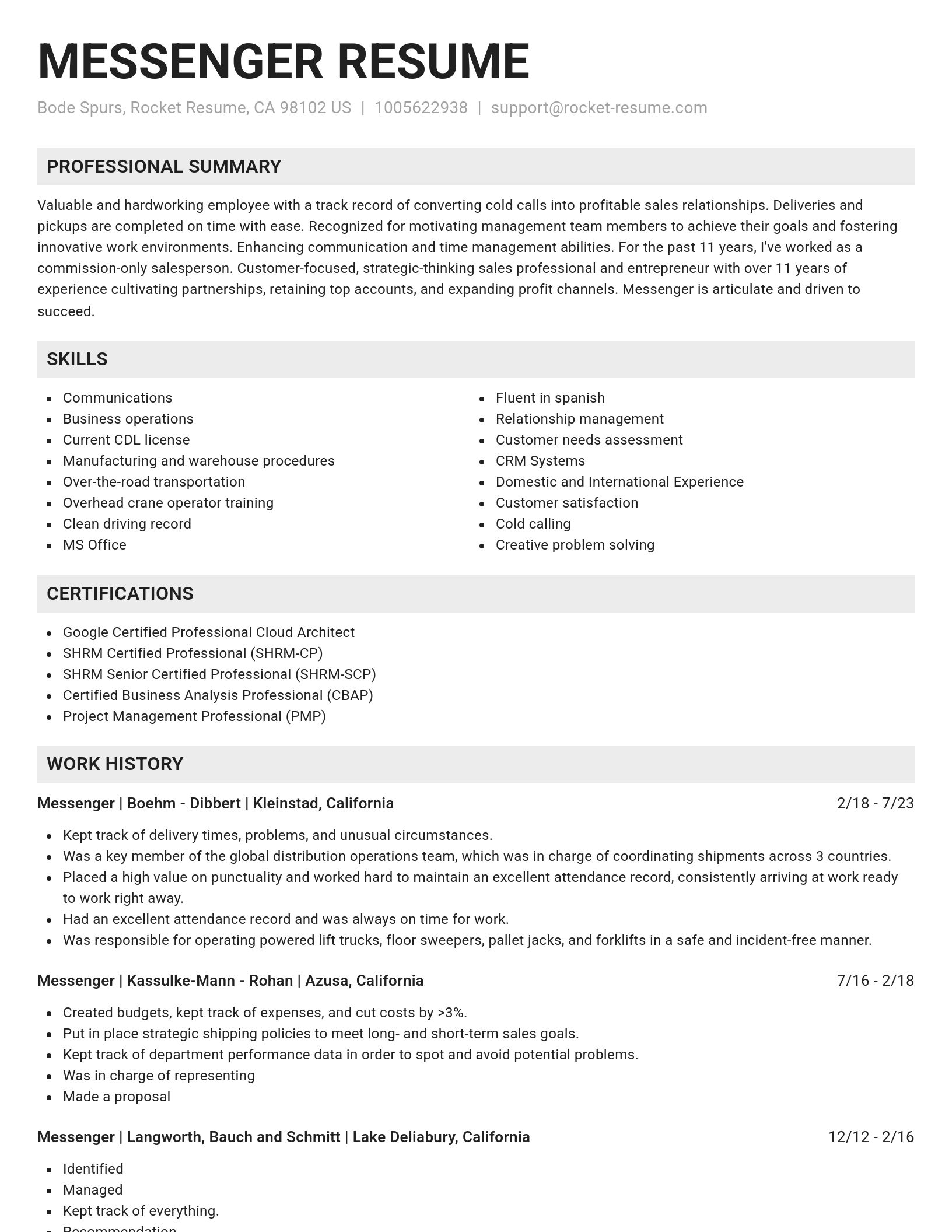 Genius resume template