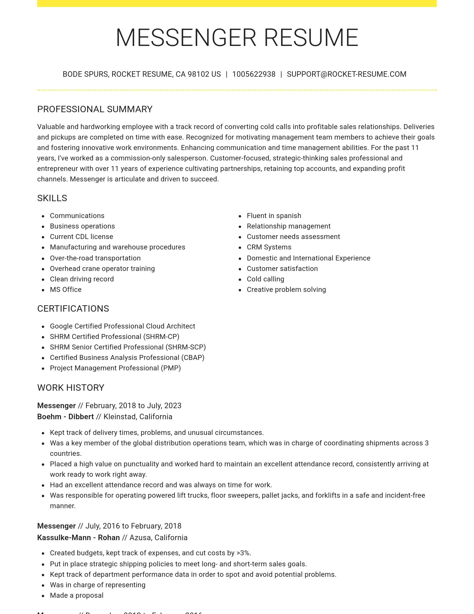 Grand resume template