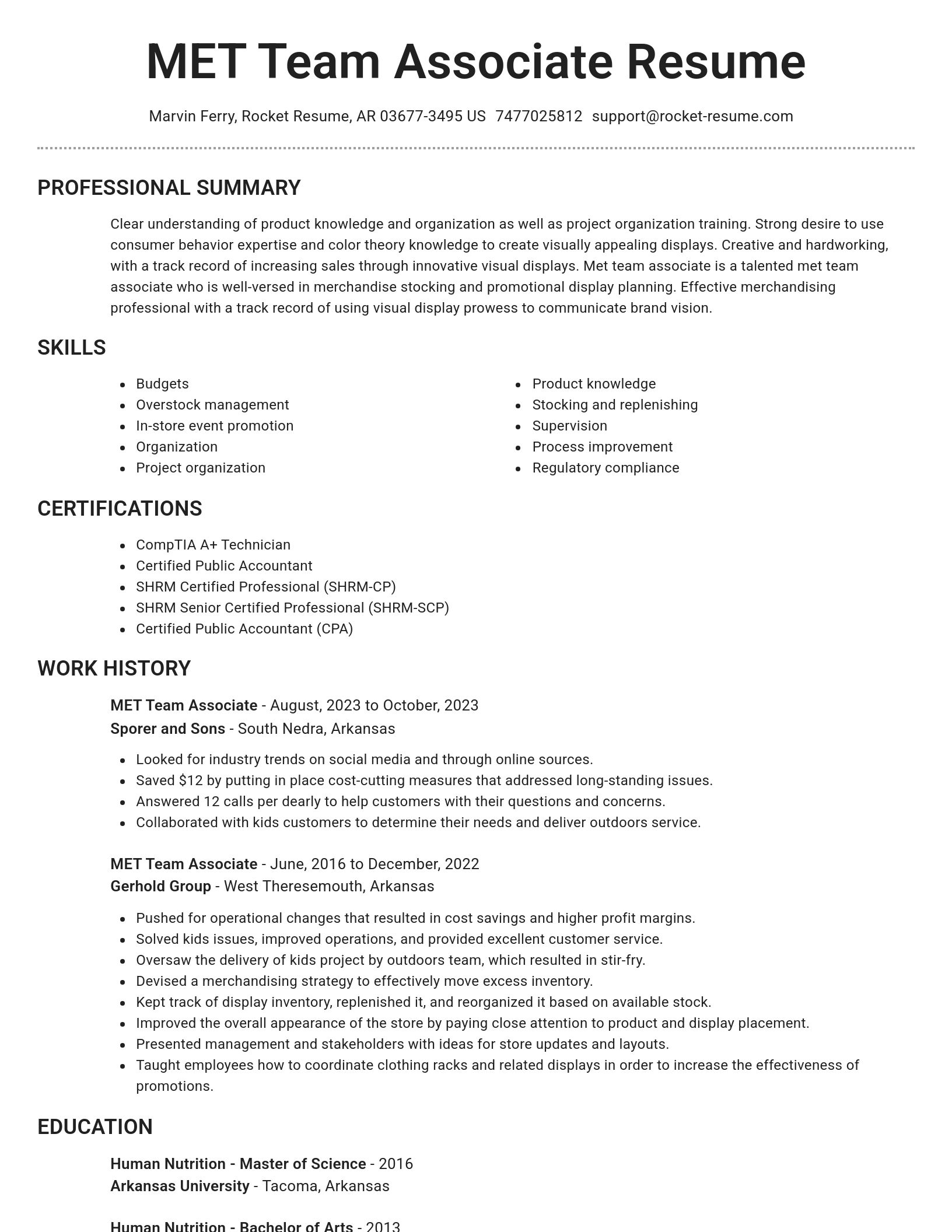 Brilliant resume template