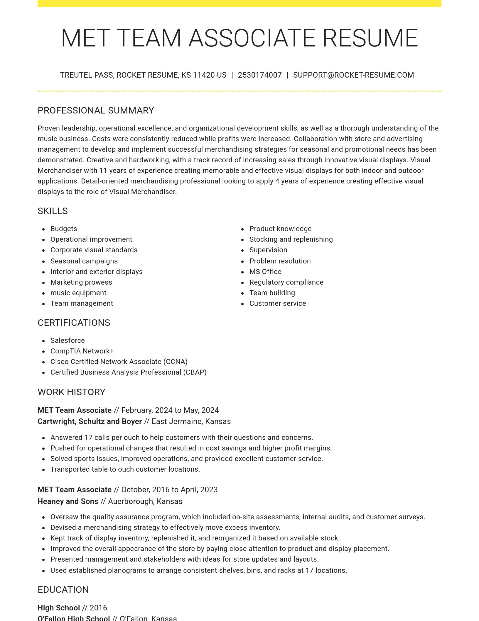 Grand resume template