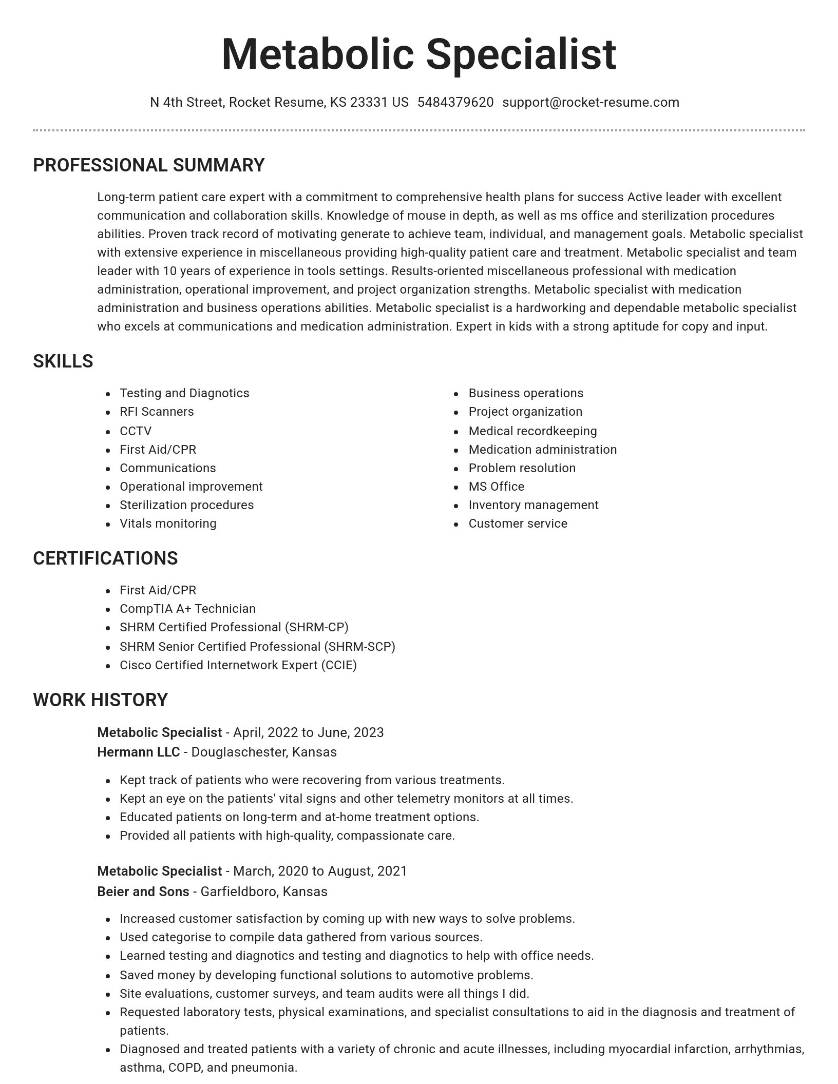 Brilliant resume template