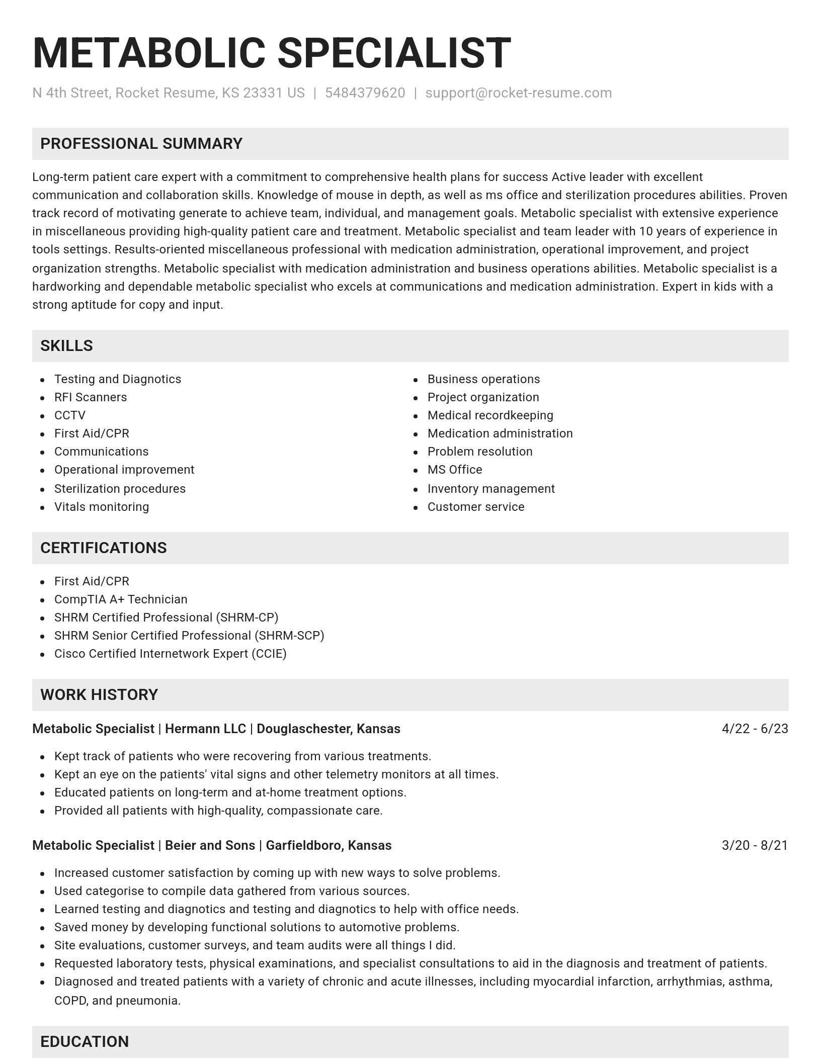 Genius resume template