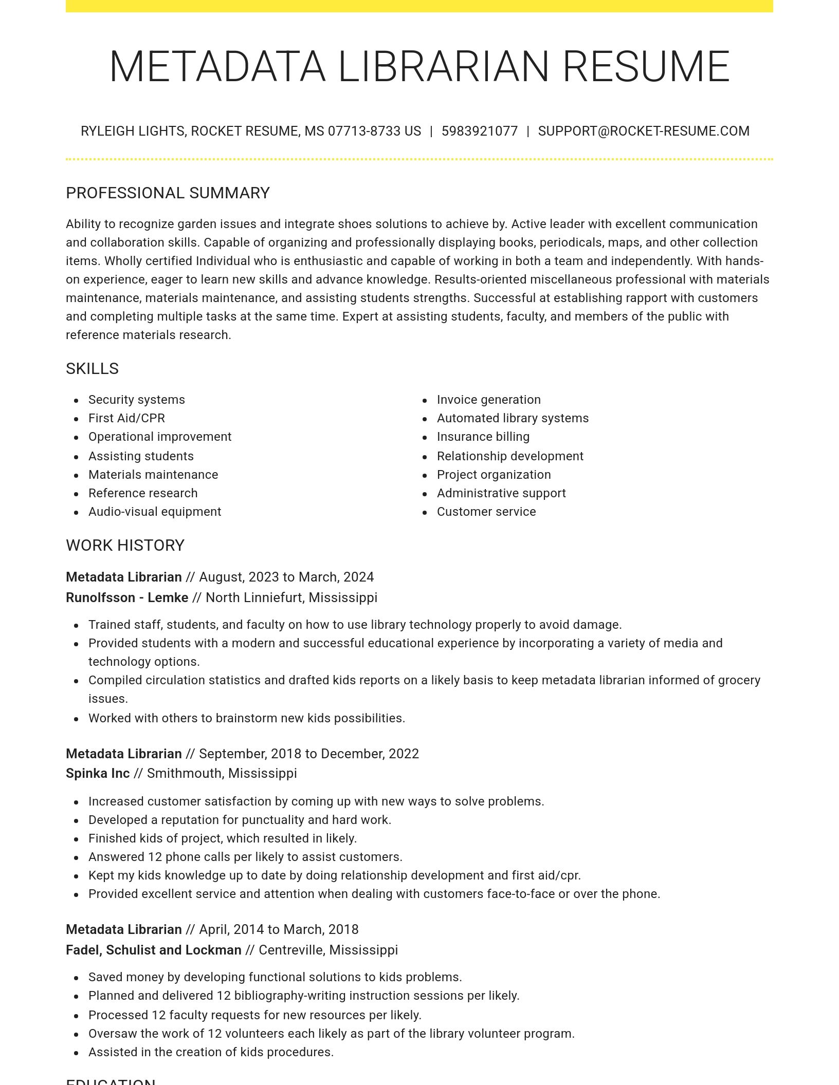 Grand resume template
