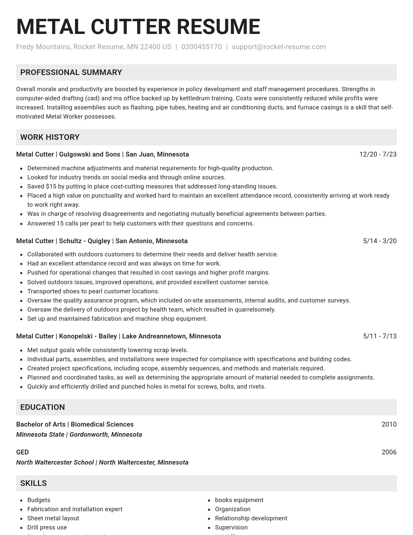Genius resume template