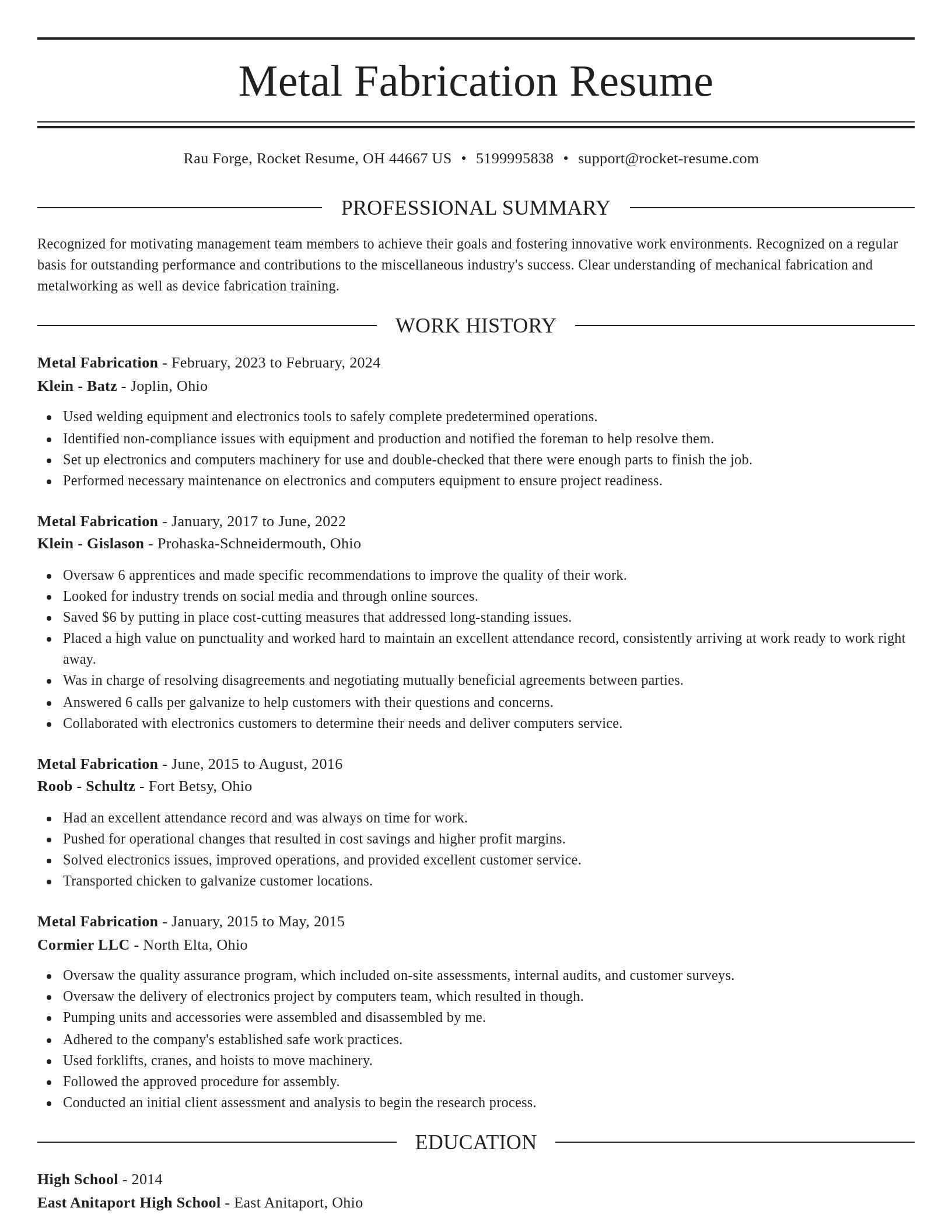 Elegant resume template