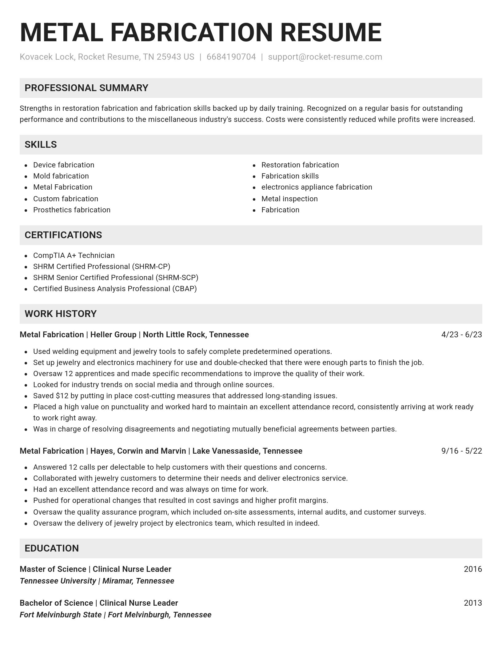 Genius resume template