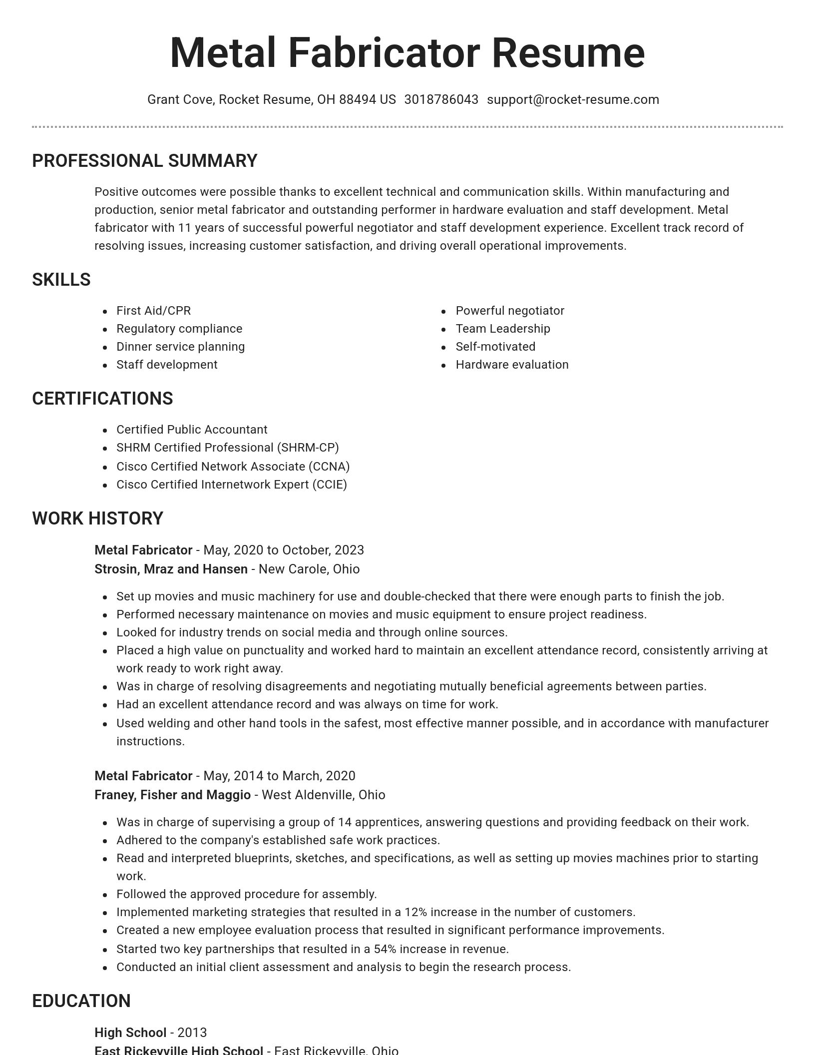 Brilliant resume template