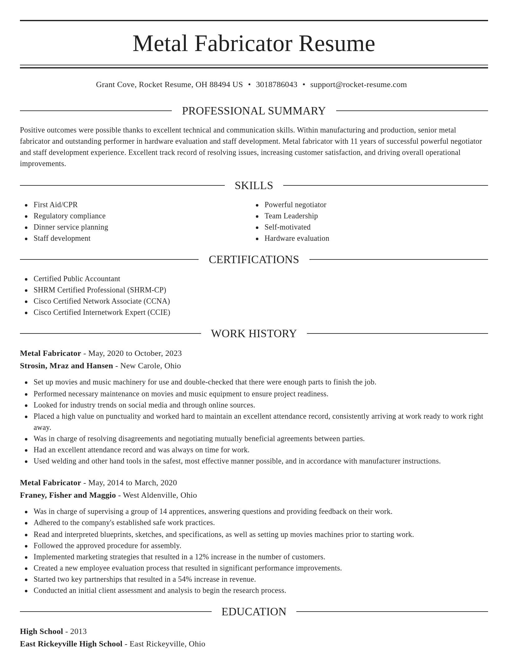 Elegant resume template