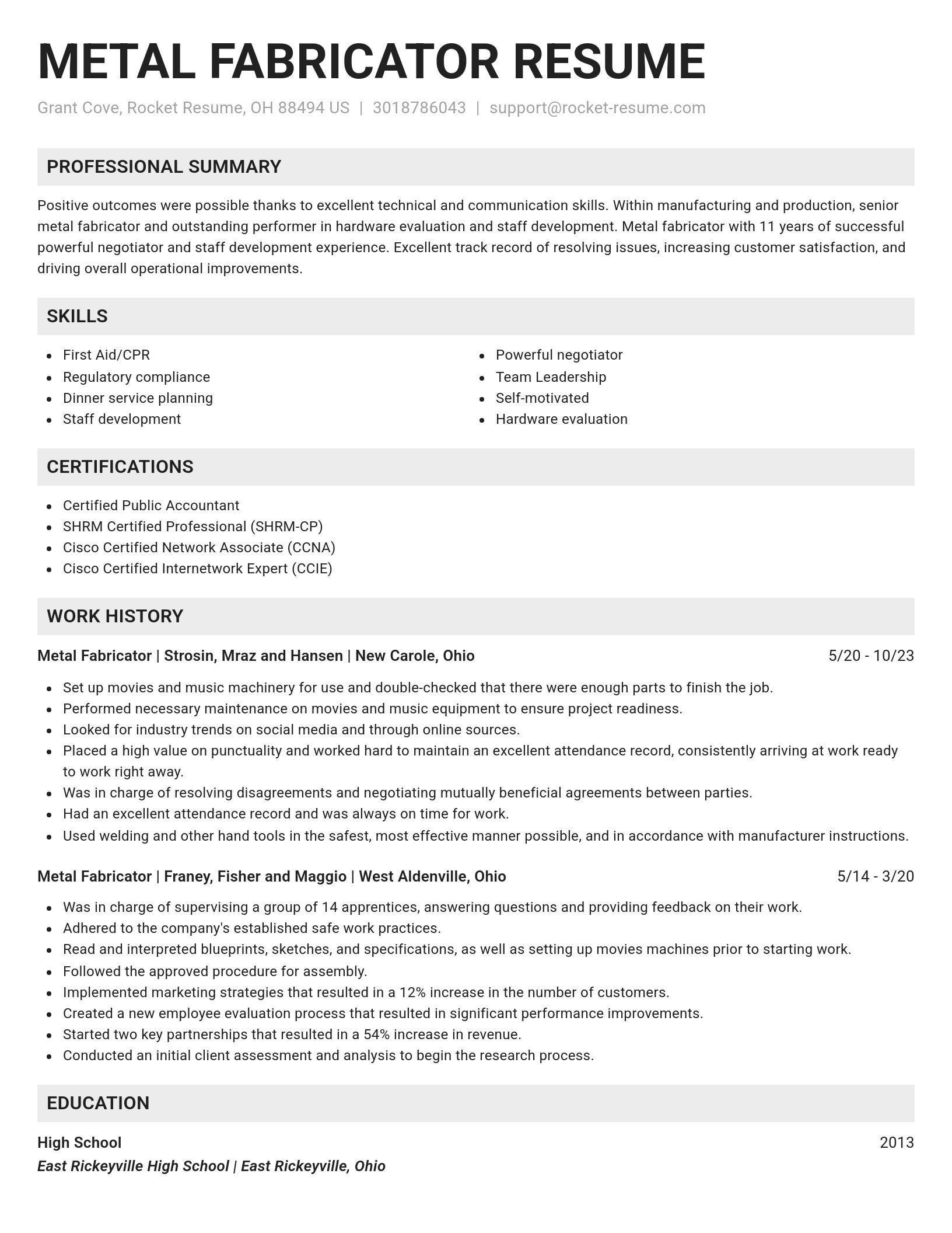 Genius resume template