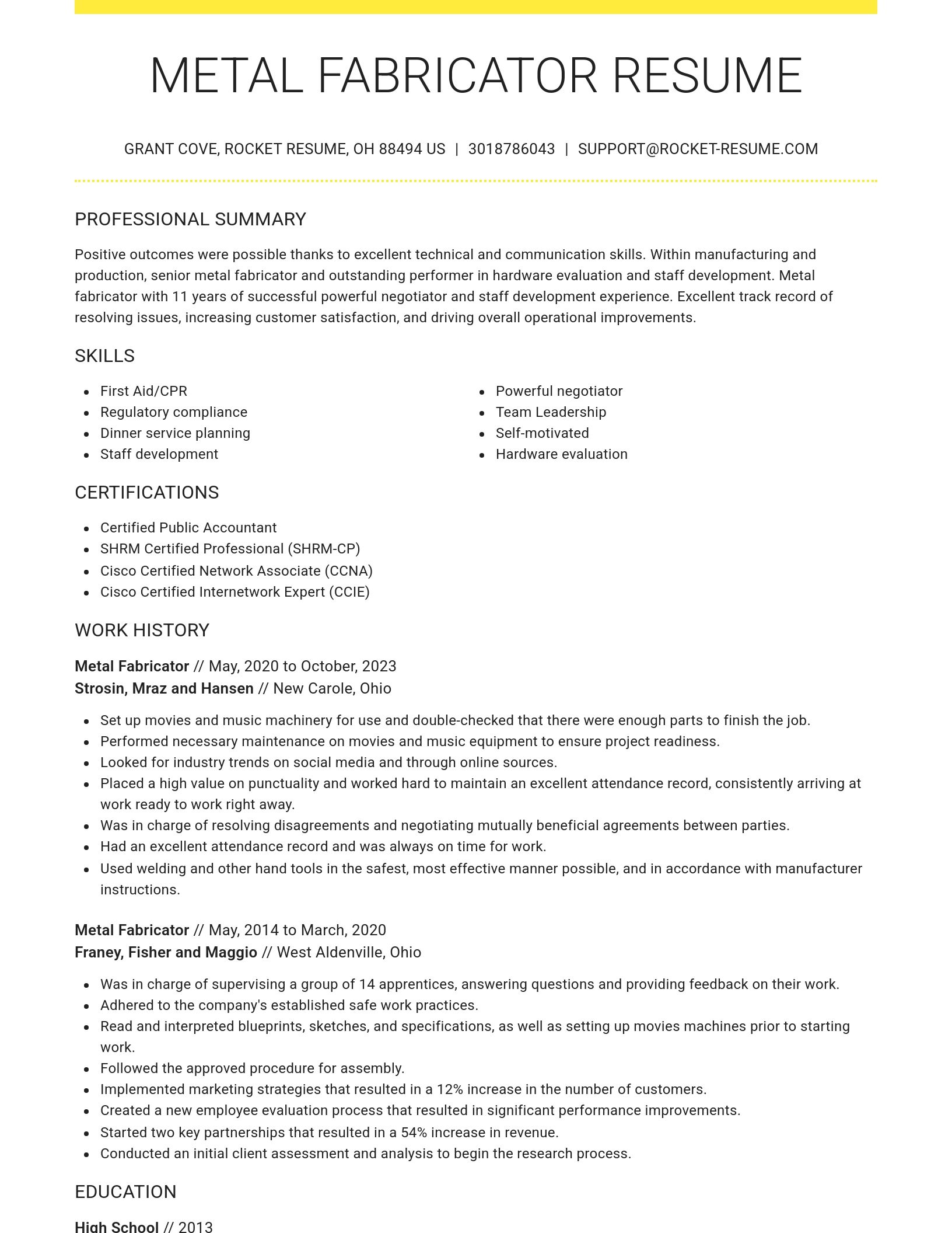 Grand resume template