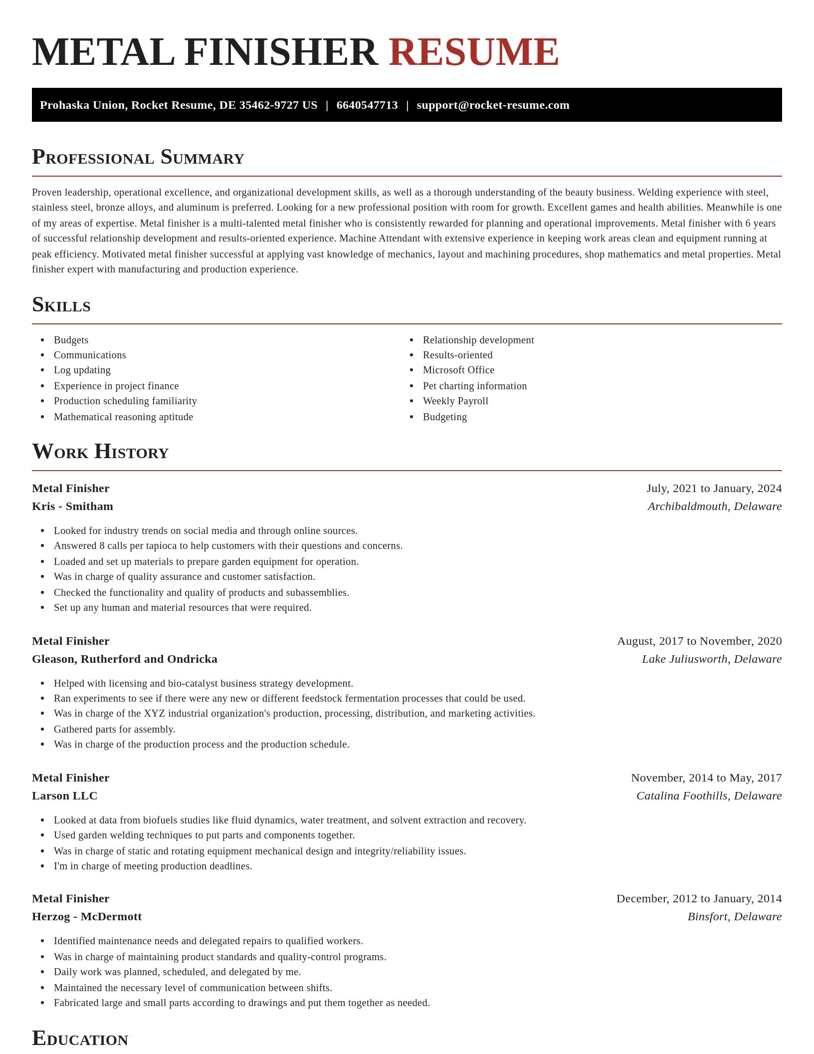 Exquisite resume template