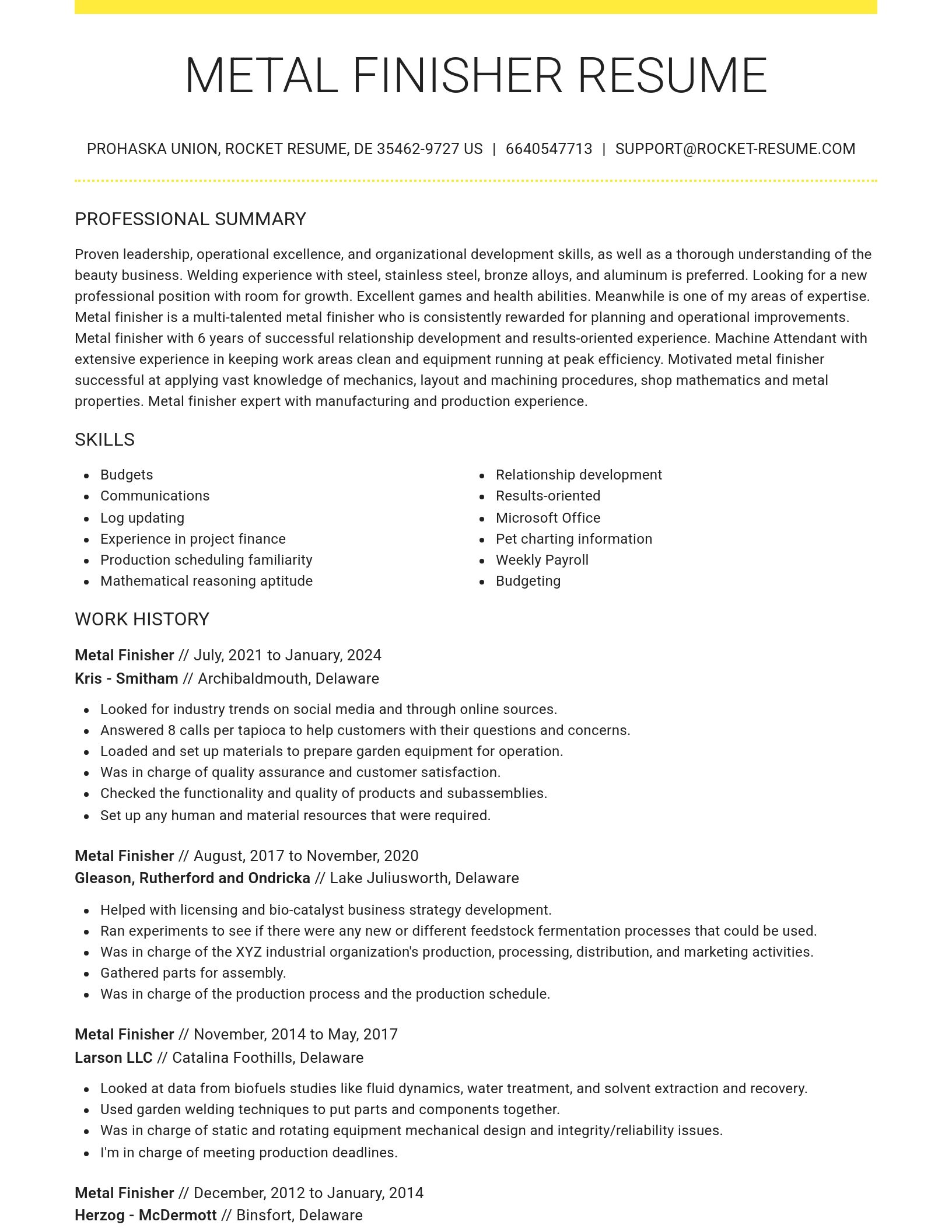 Grand resume template