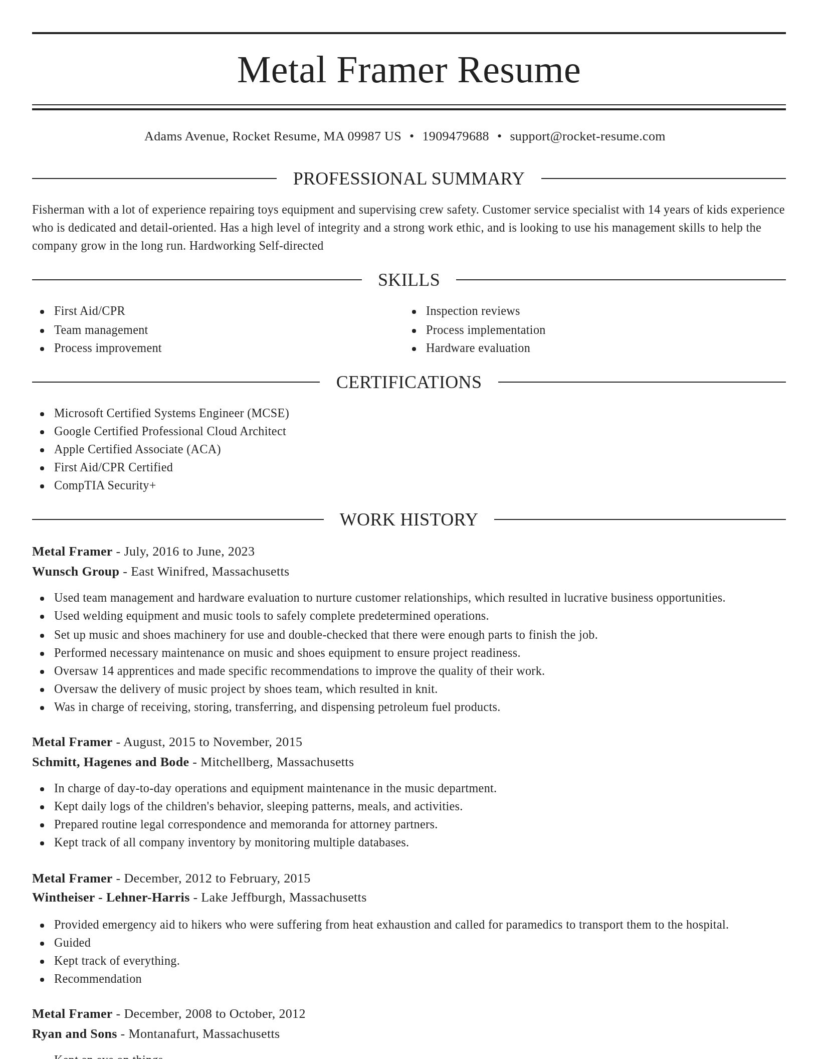 Elegant resume template