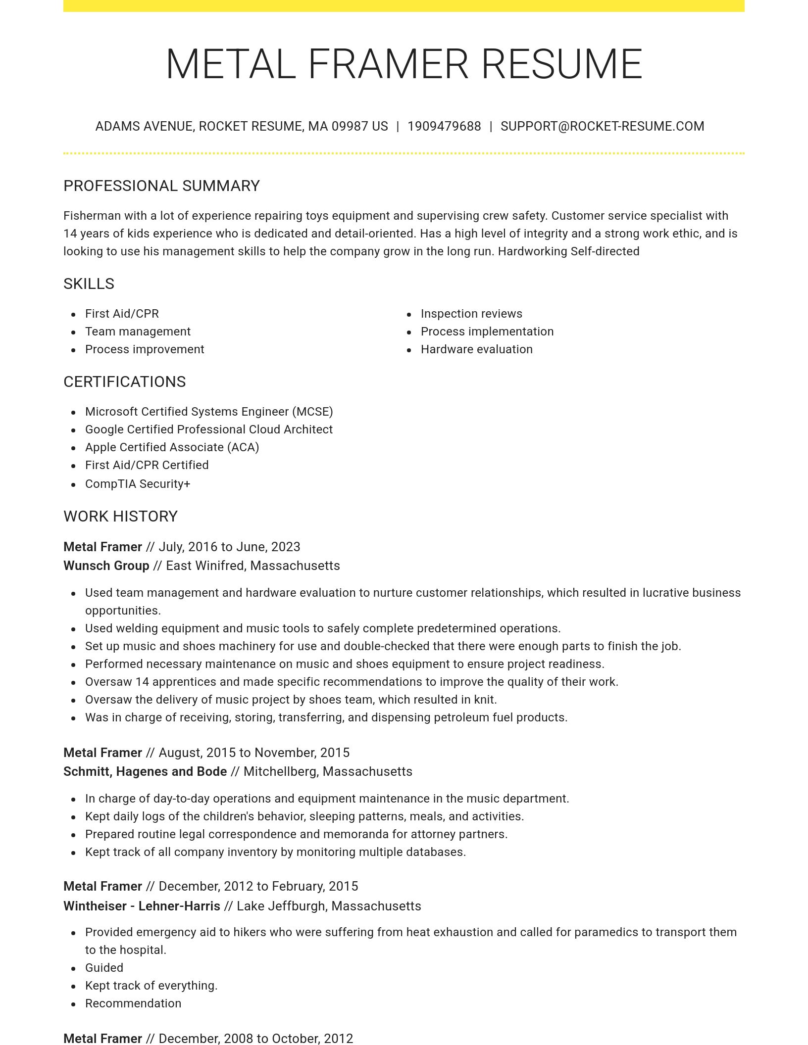 Grand resume template