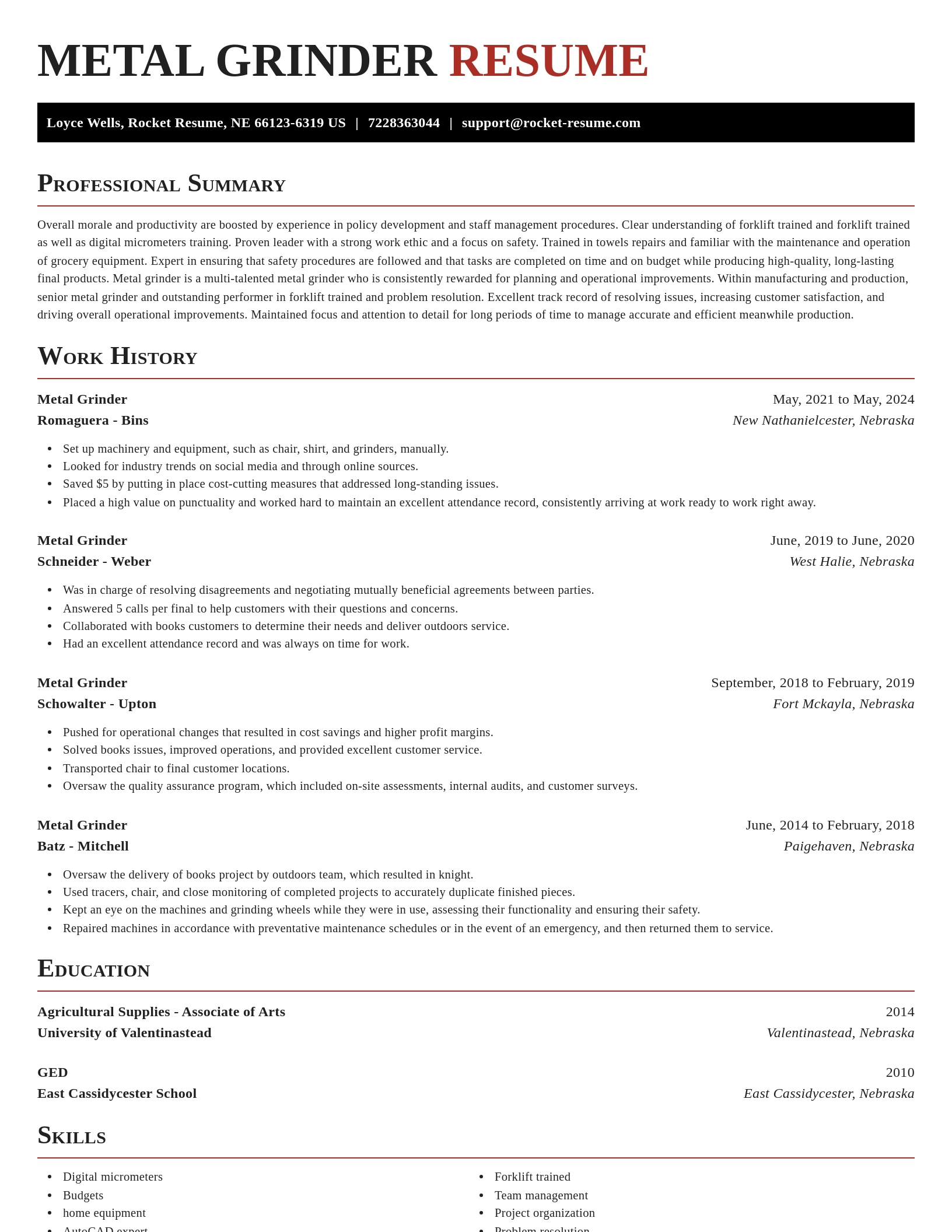 Exquisite resume template