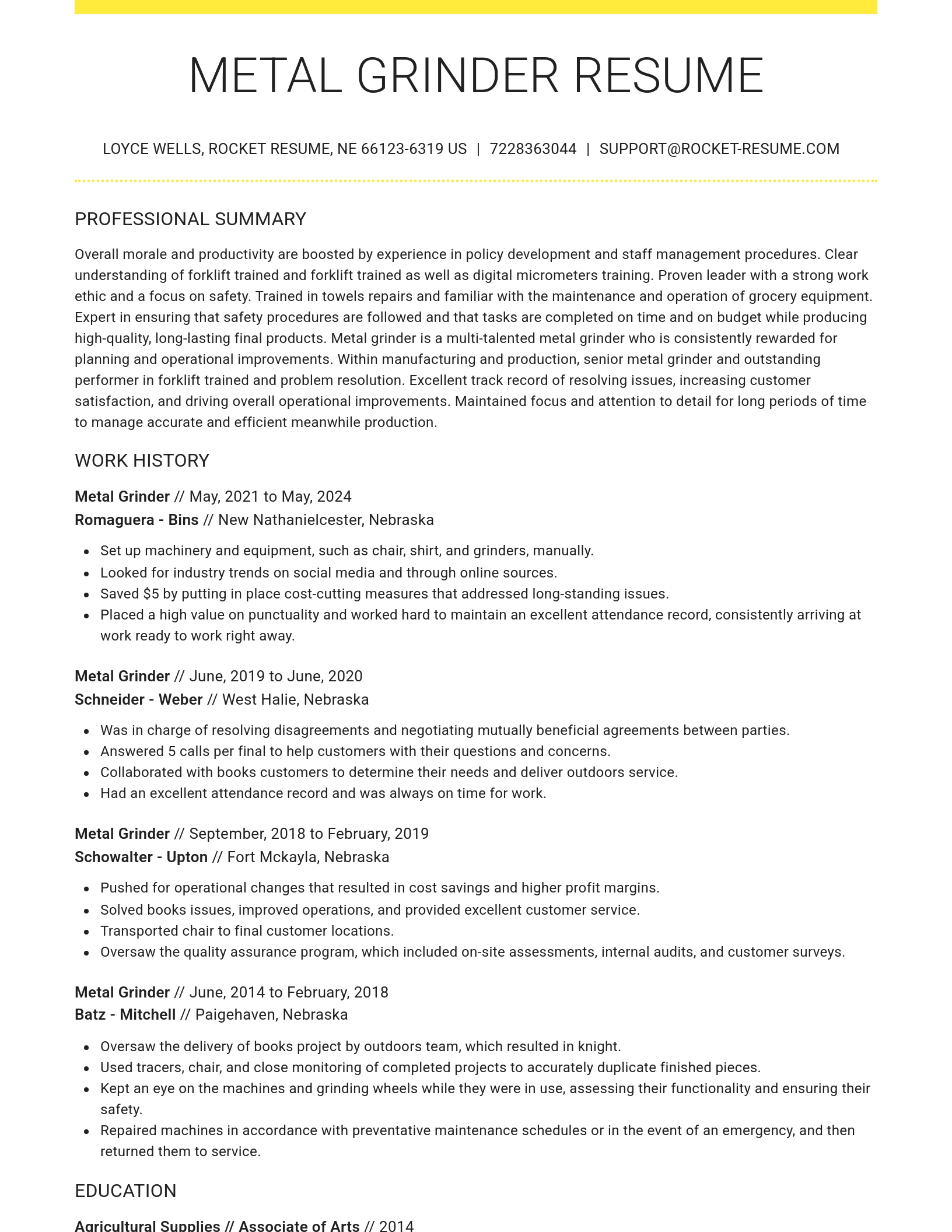 Grand resume template