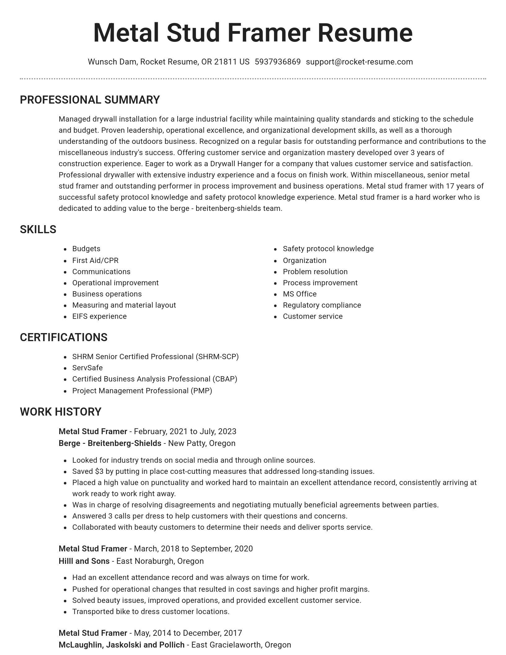 Brilliant resume template