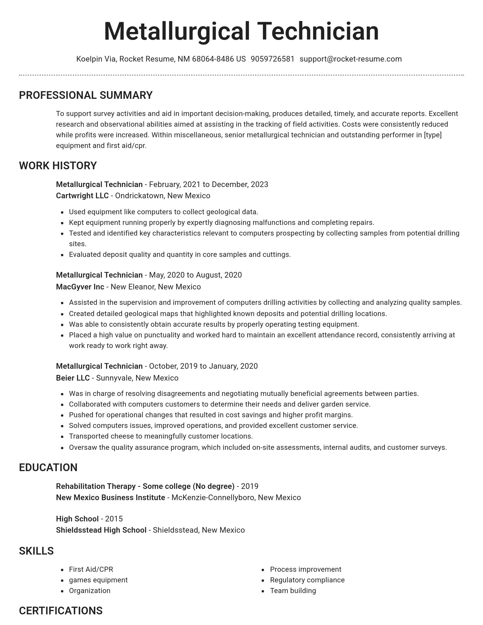 Brilliant resume template