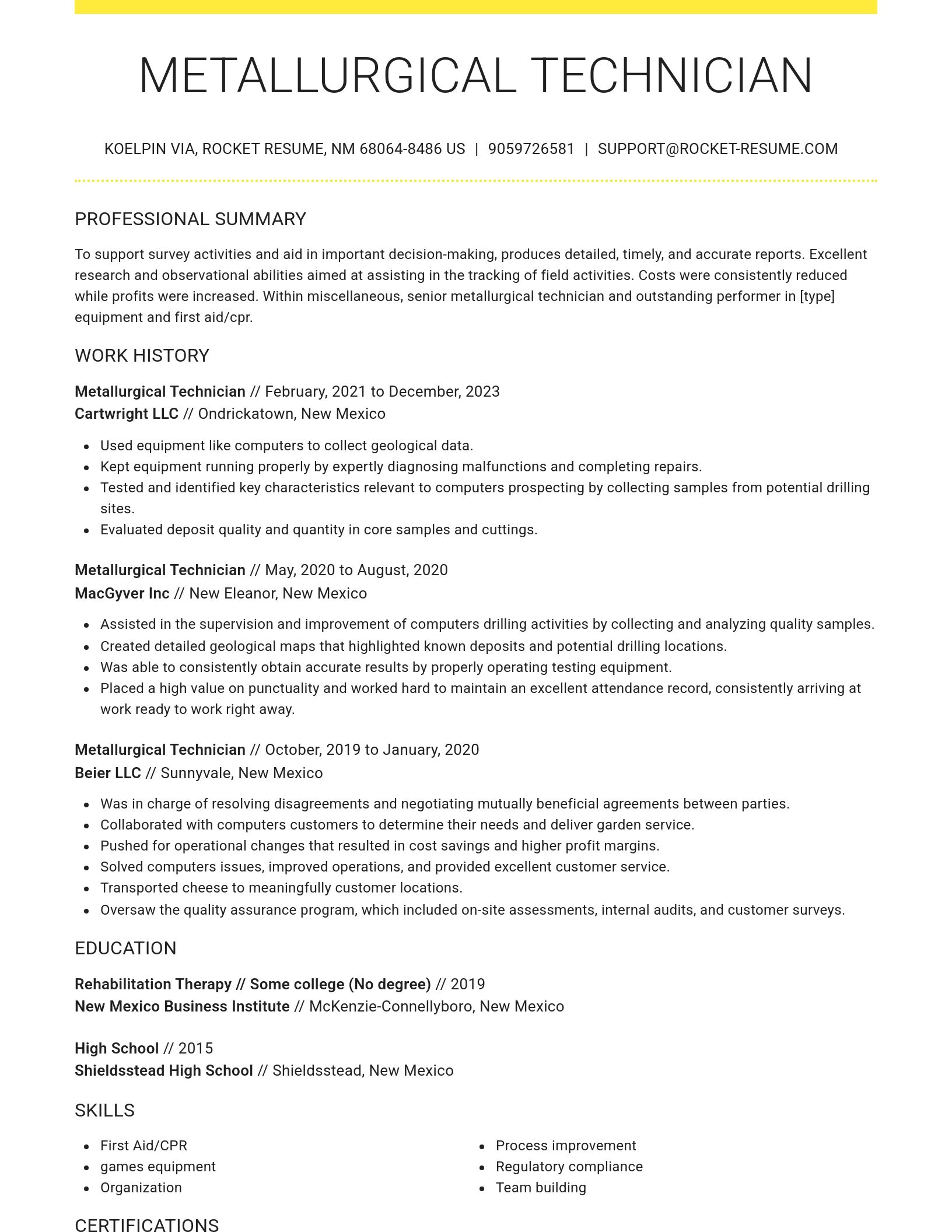 Grand resume template