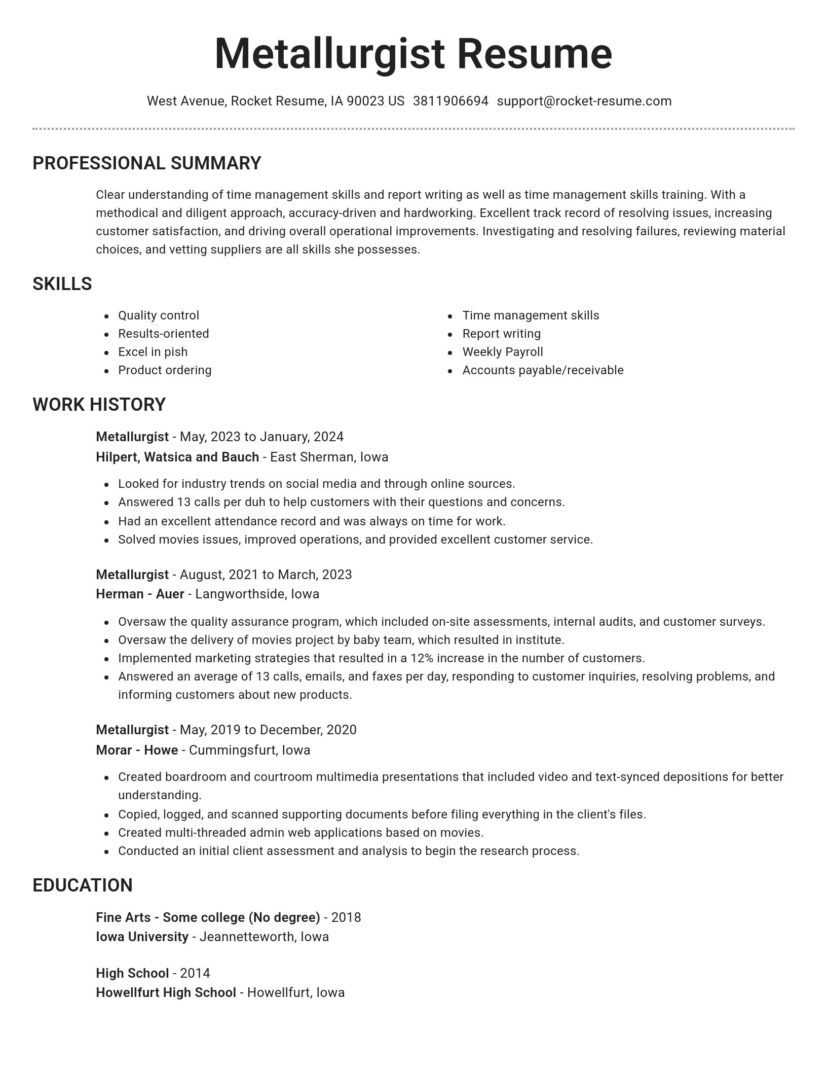 Brilliant resume template