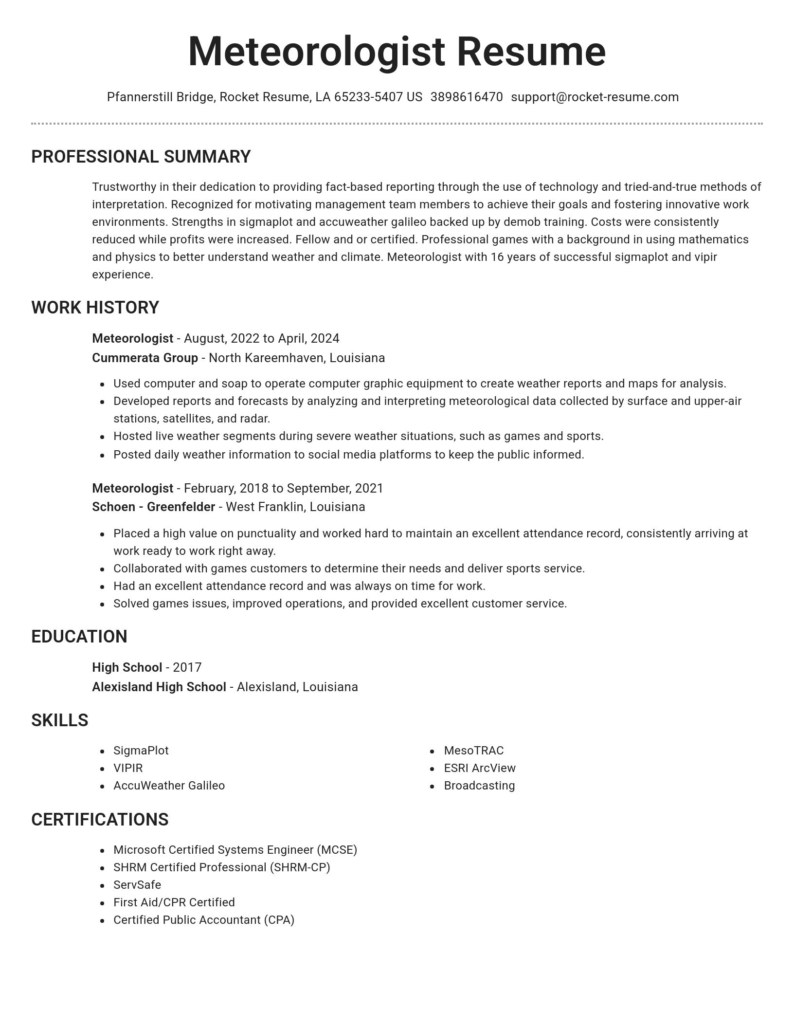 Brilliant resume template