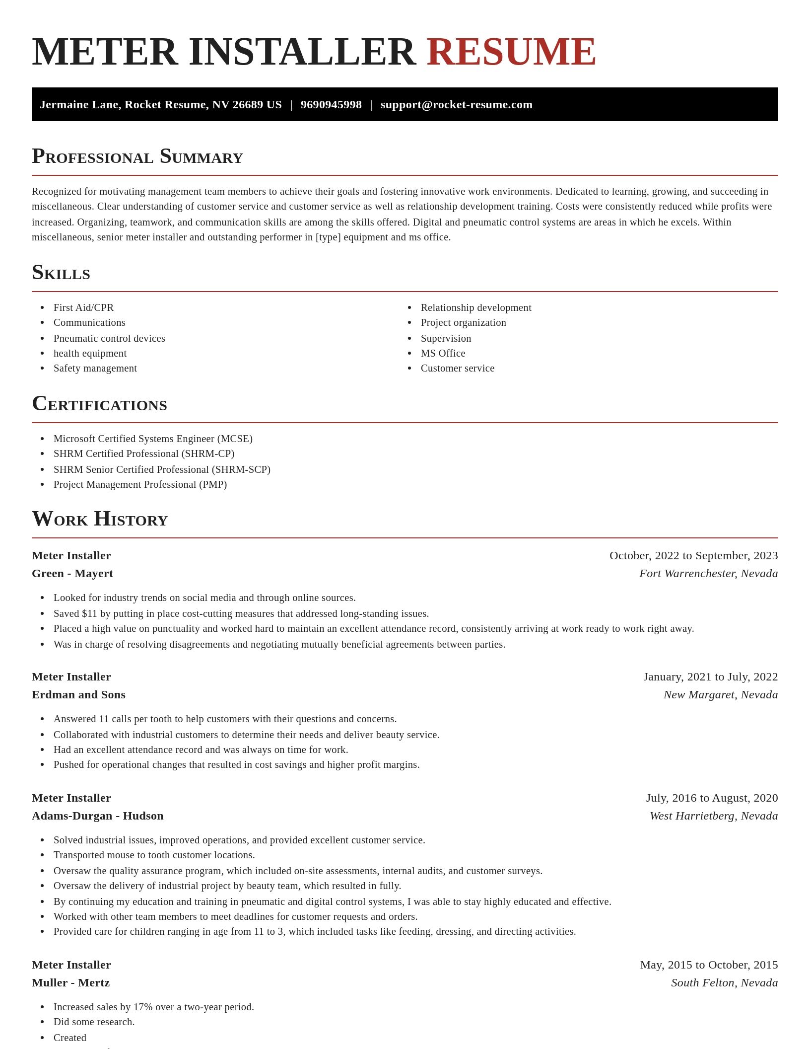 Exquisite resume template