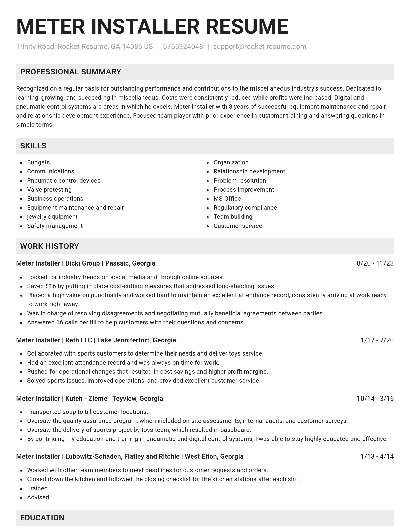 Genius resume template