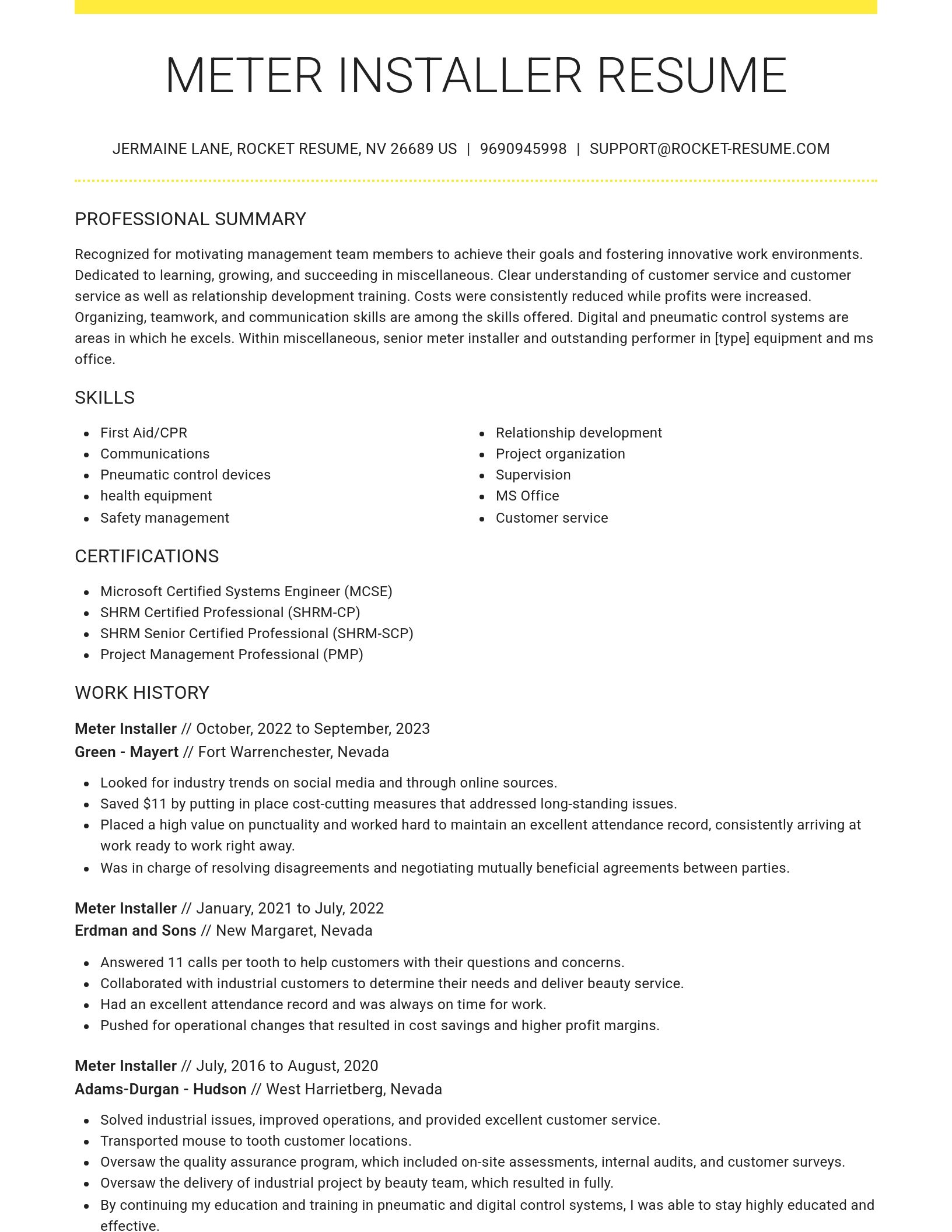 Grand resume template