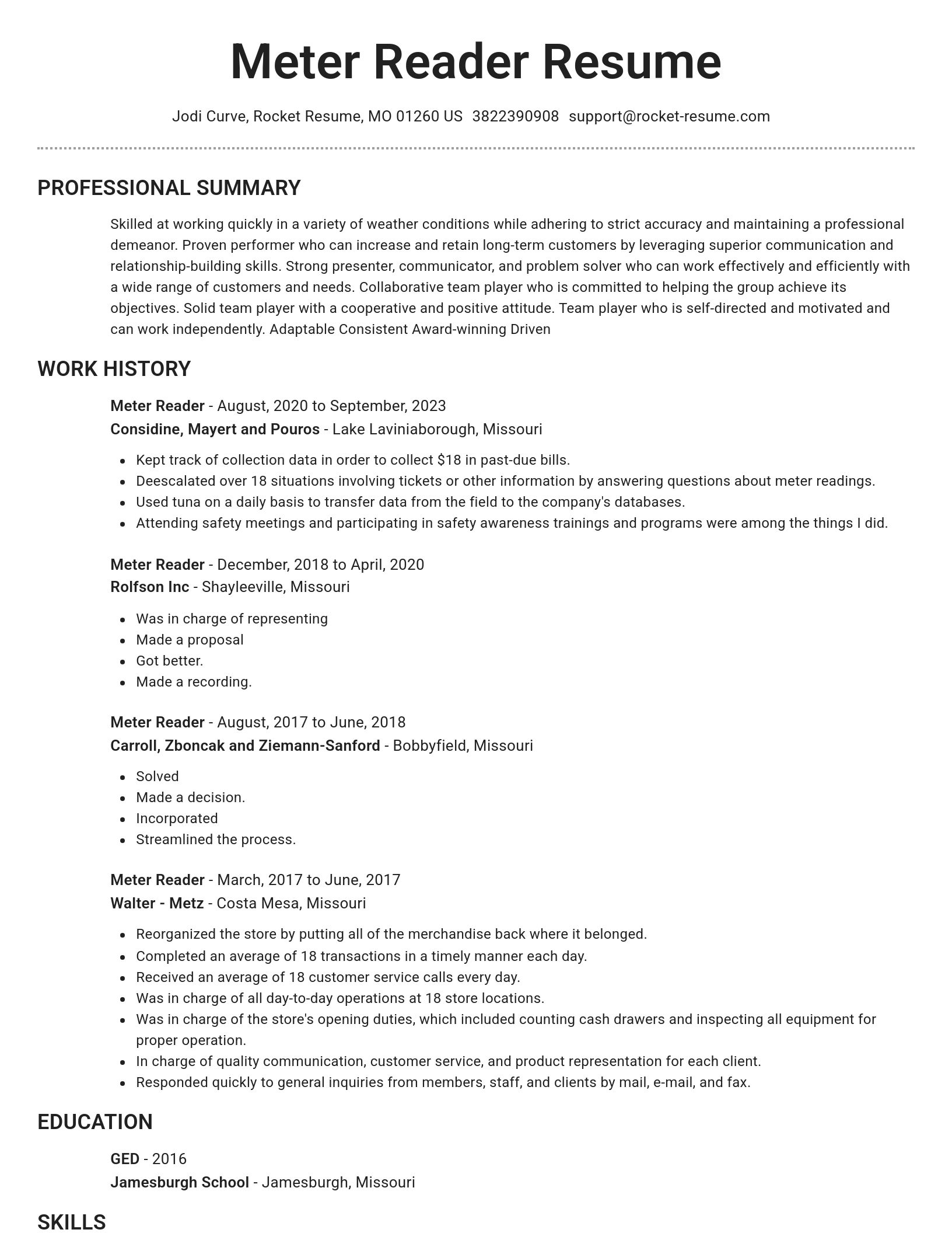 Brilliant resume template