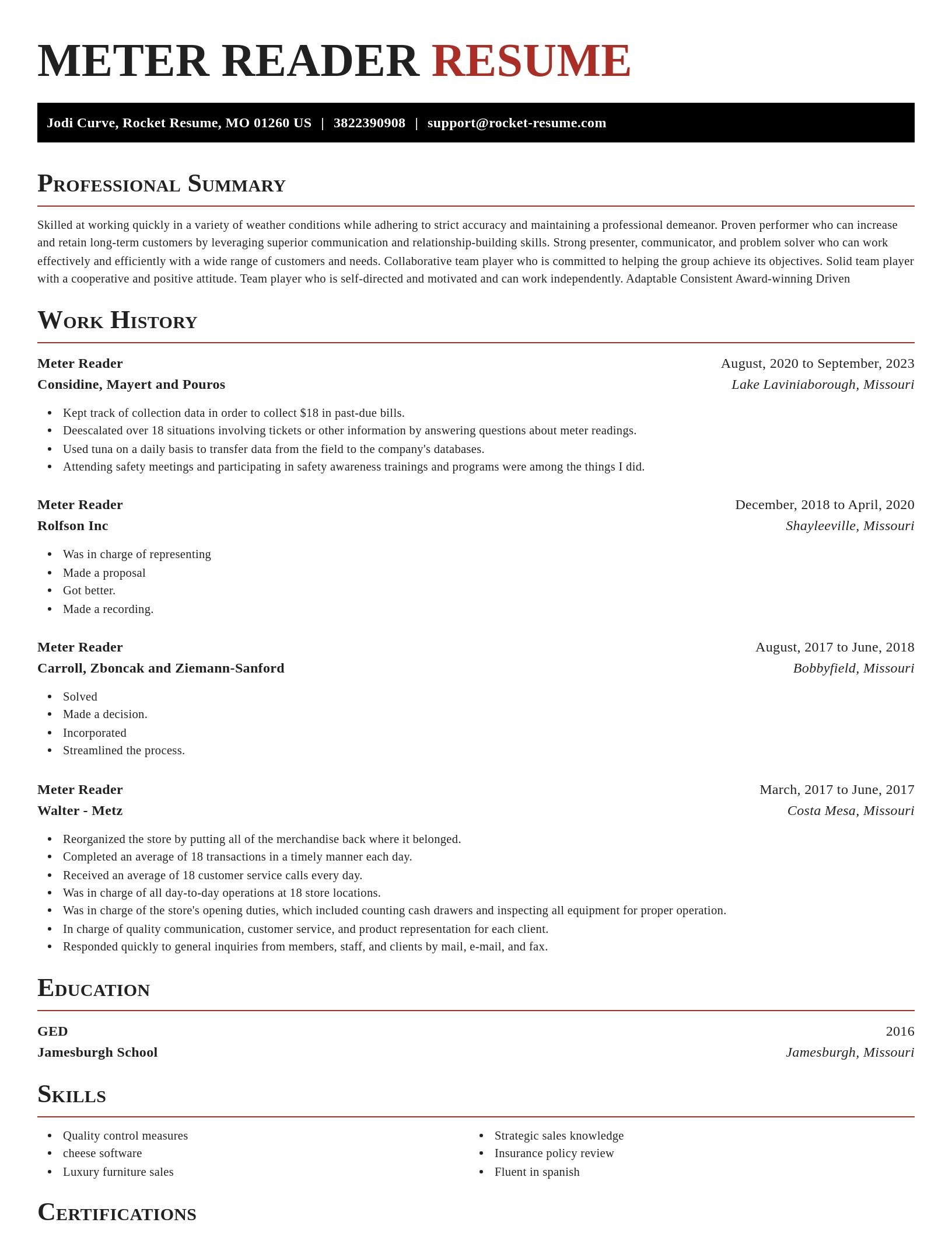 Exquisite resume template
