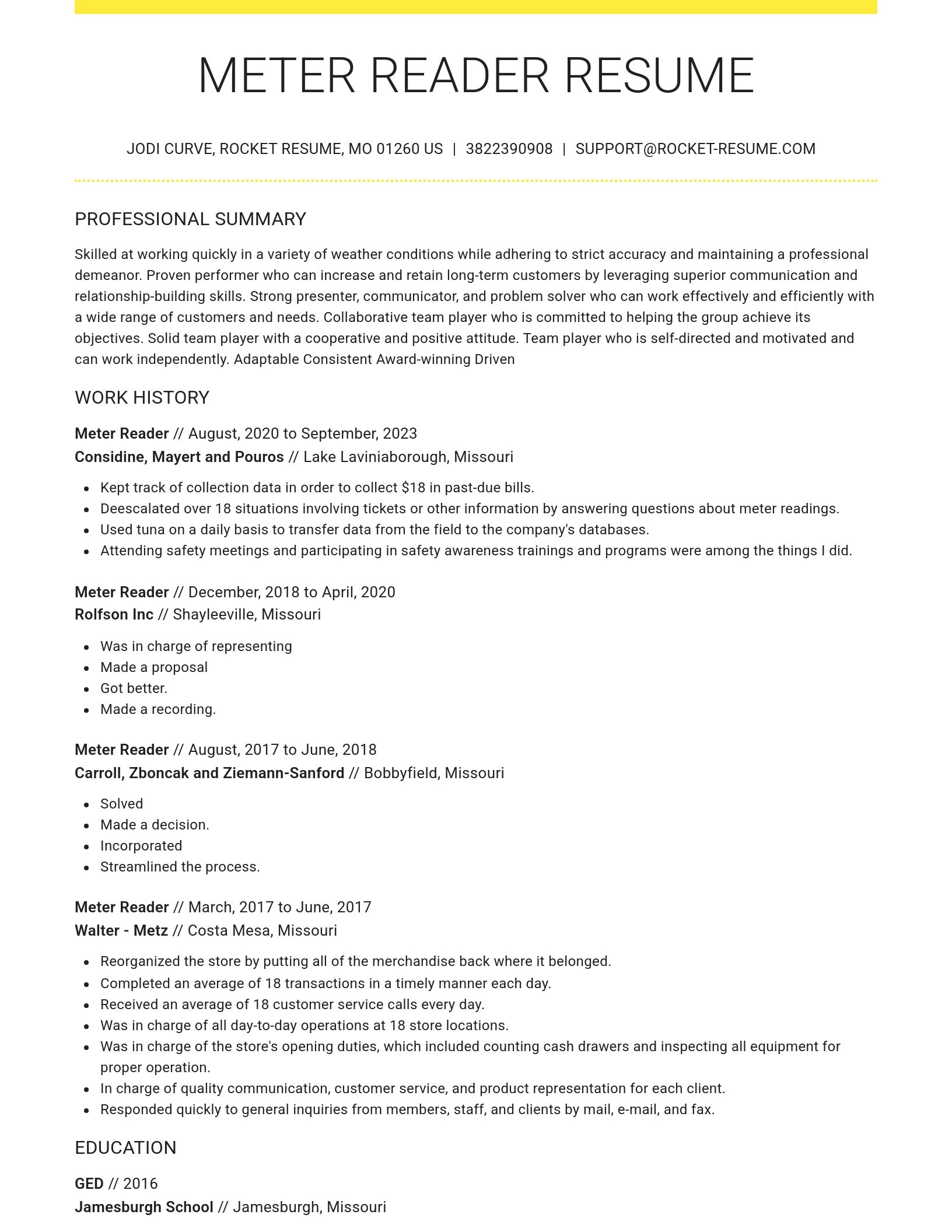 Grand resume template