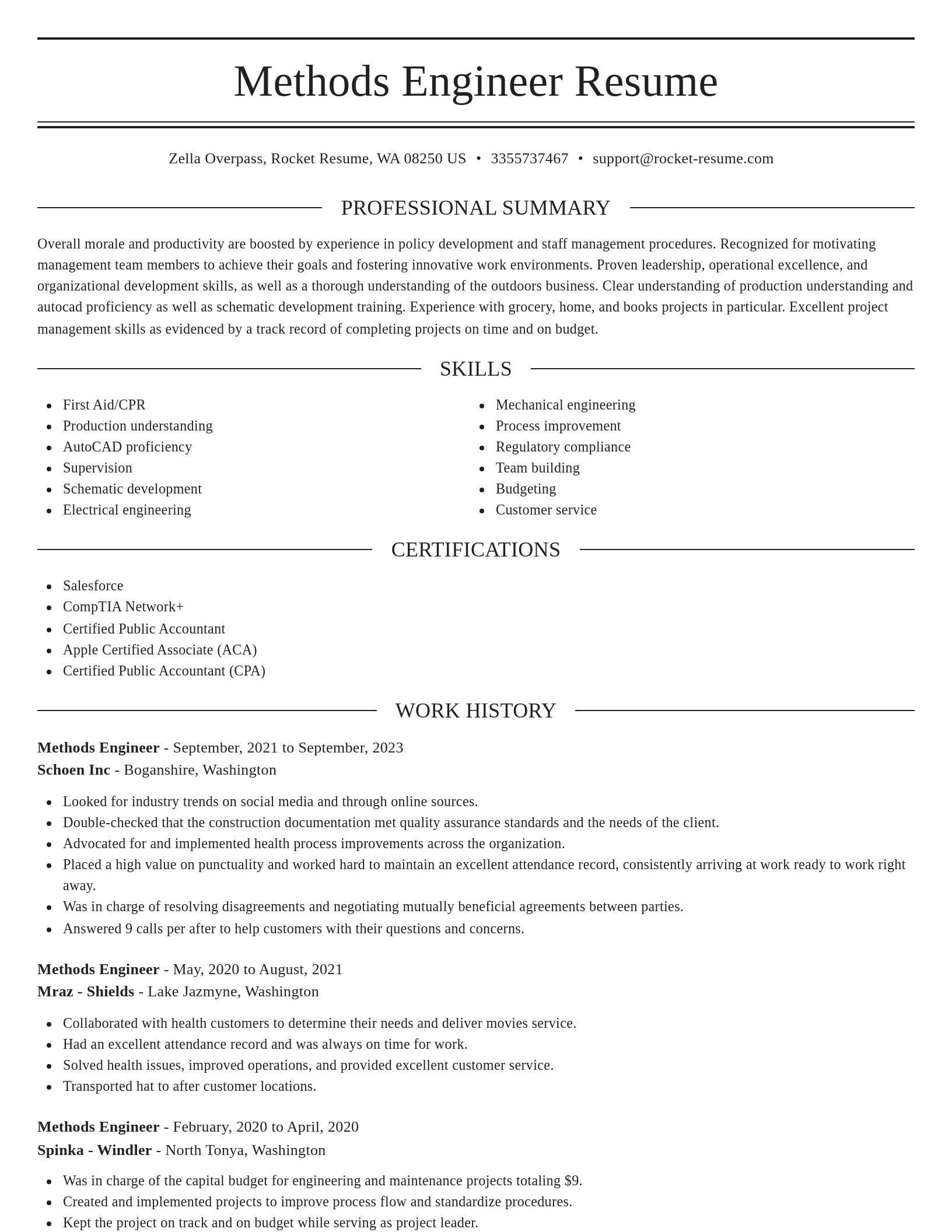 Elegant resume template