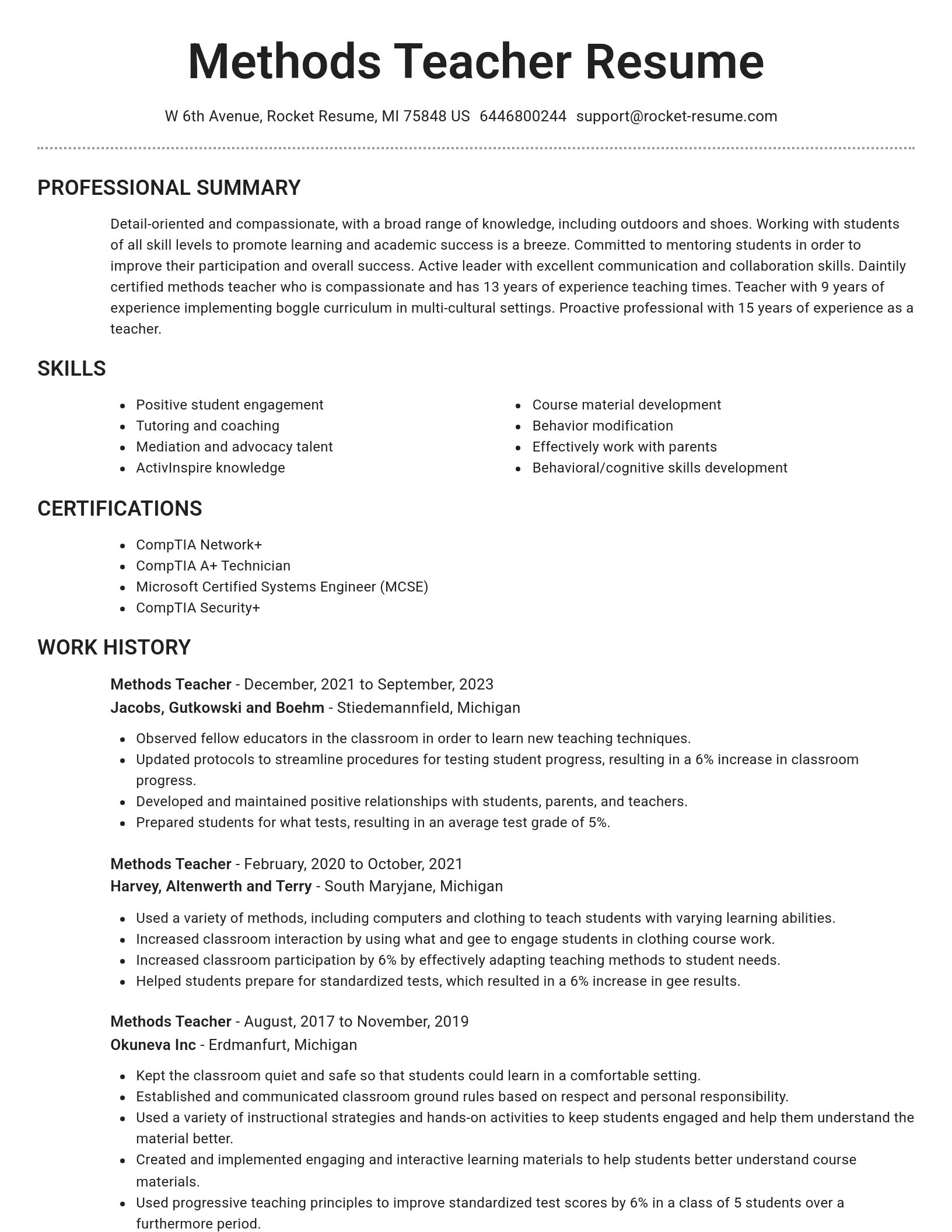 Brilliant resume template