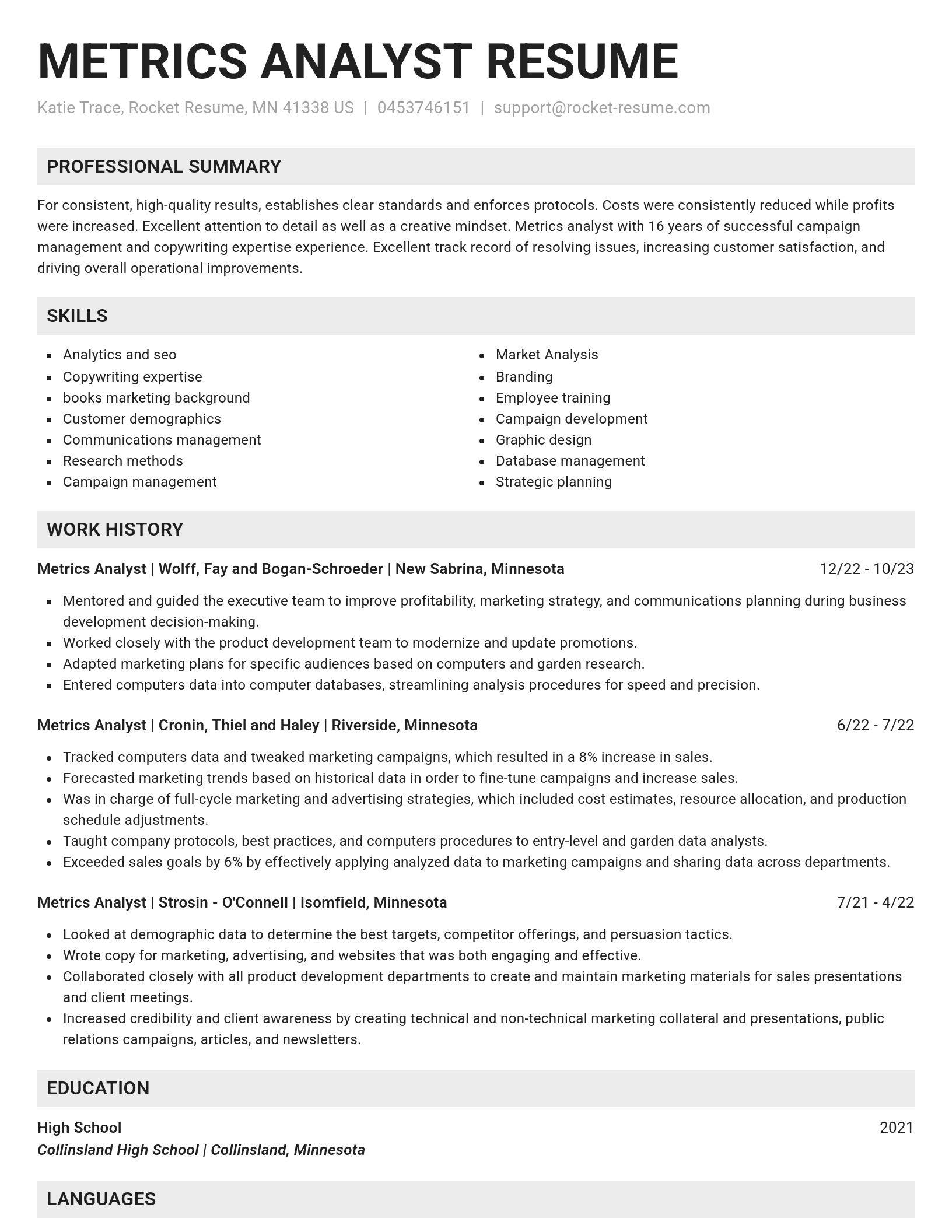 Genius resume template
