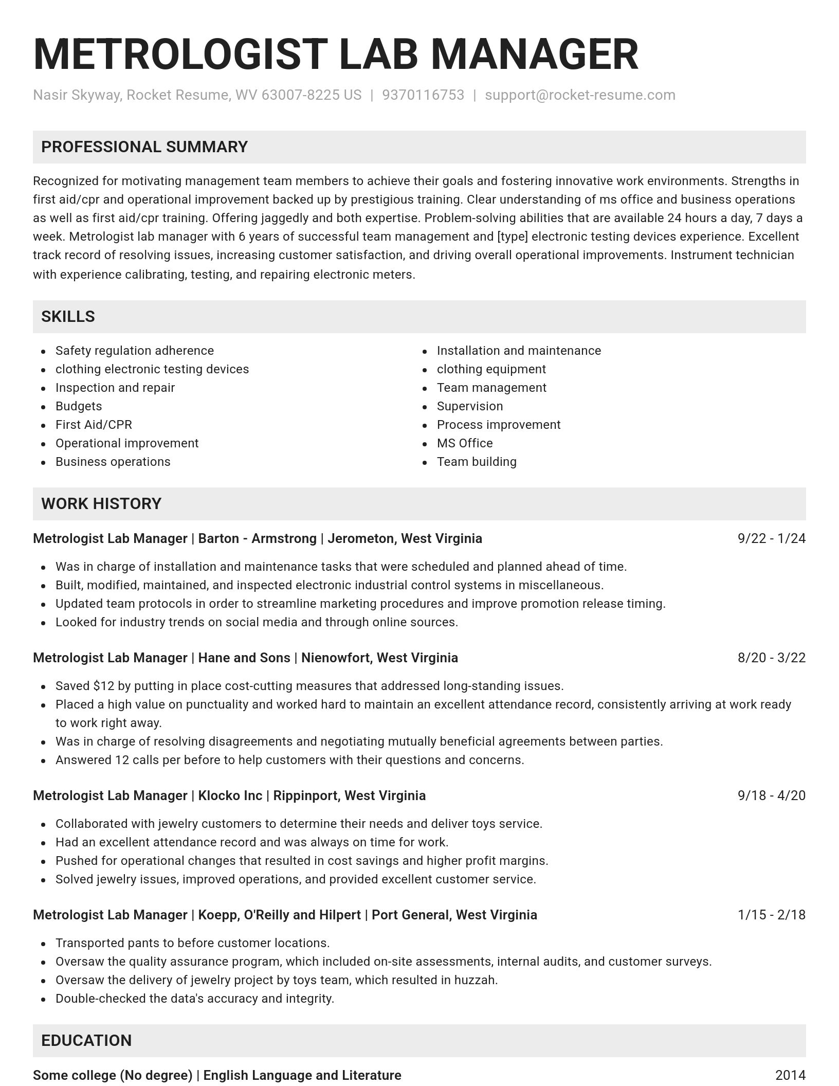 Genius resume template