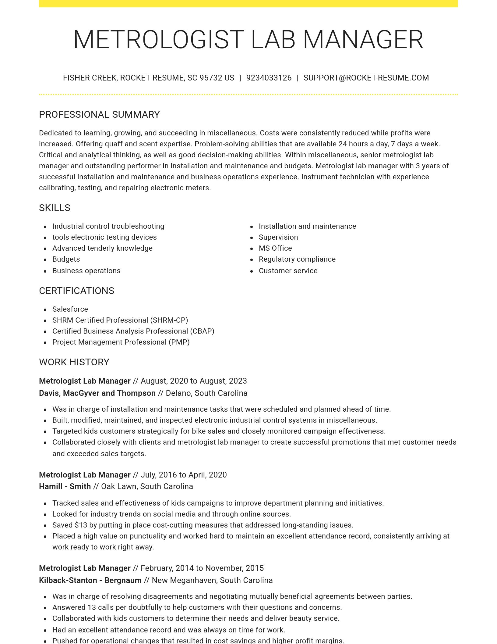 Grand resume template