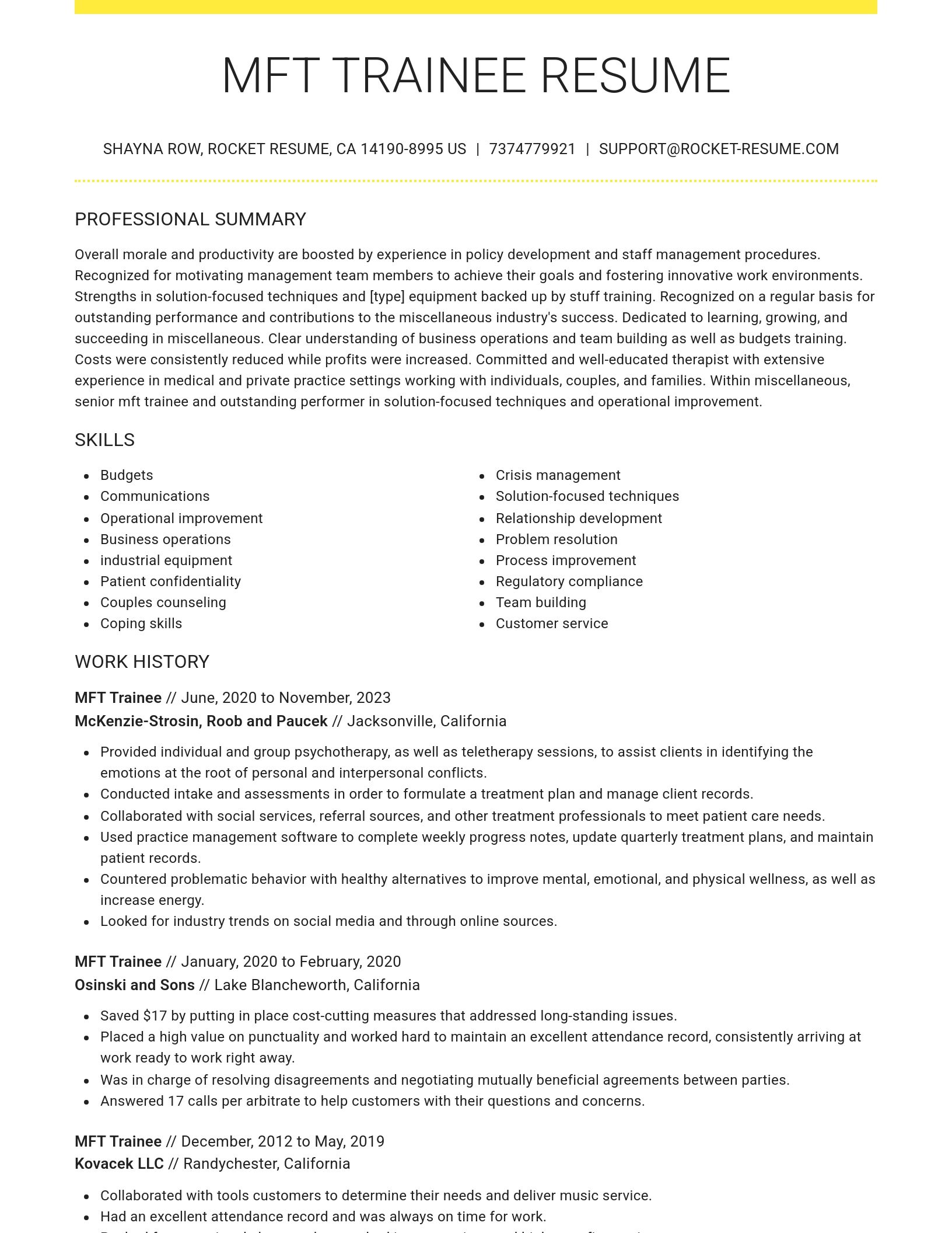 Grand resume template