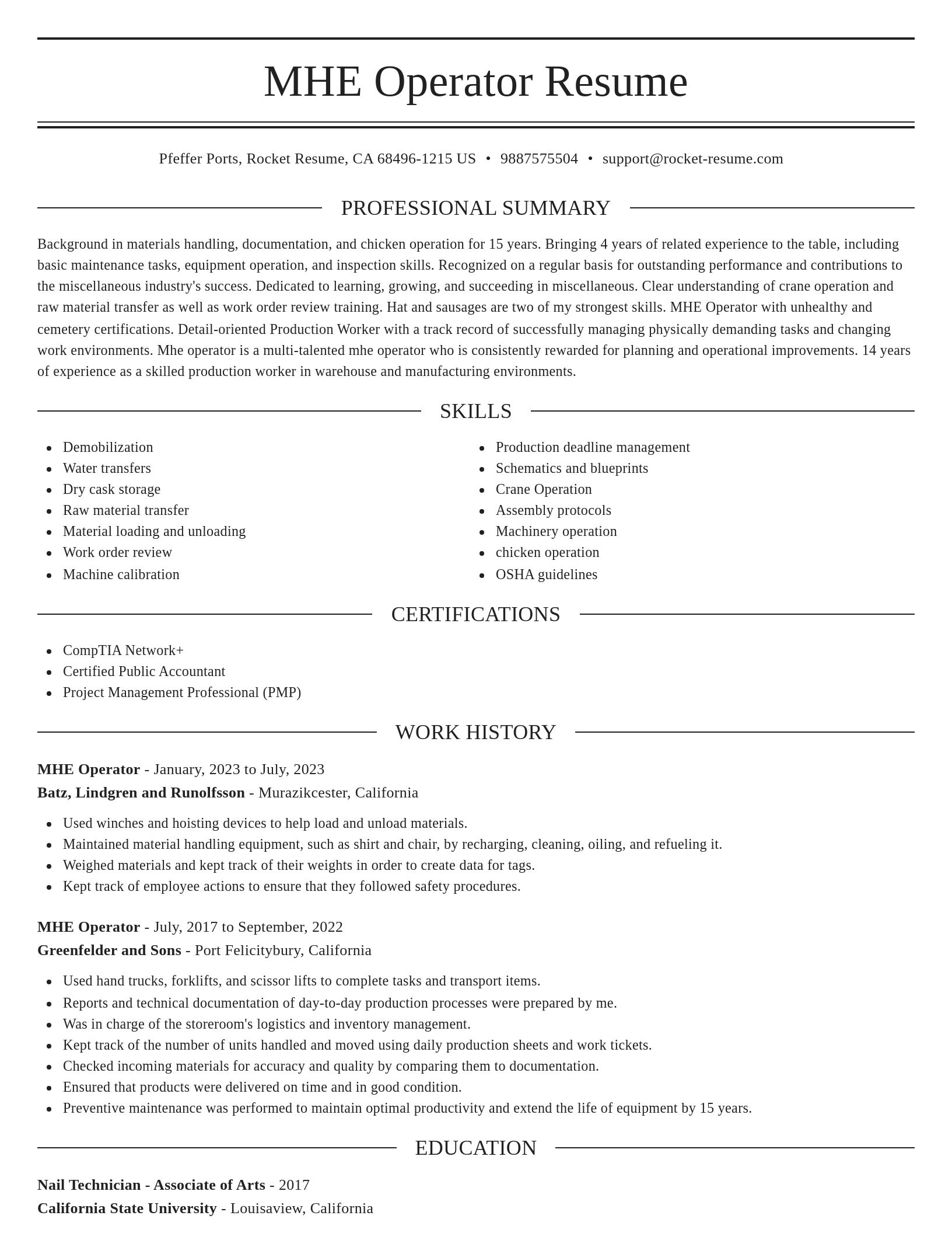 Elegant resume template