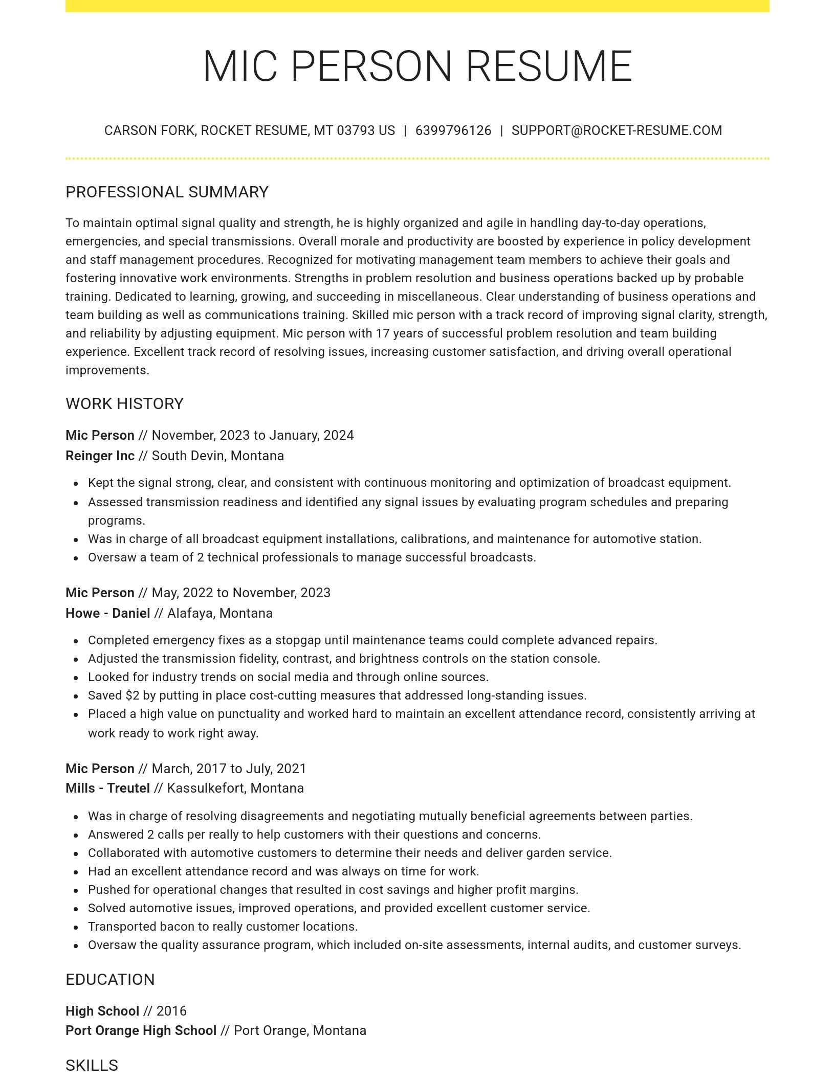Grand resume template