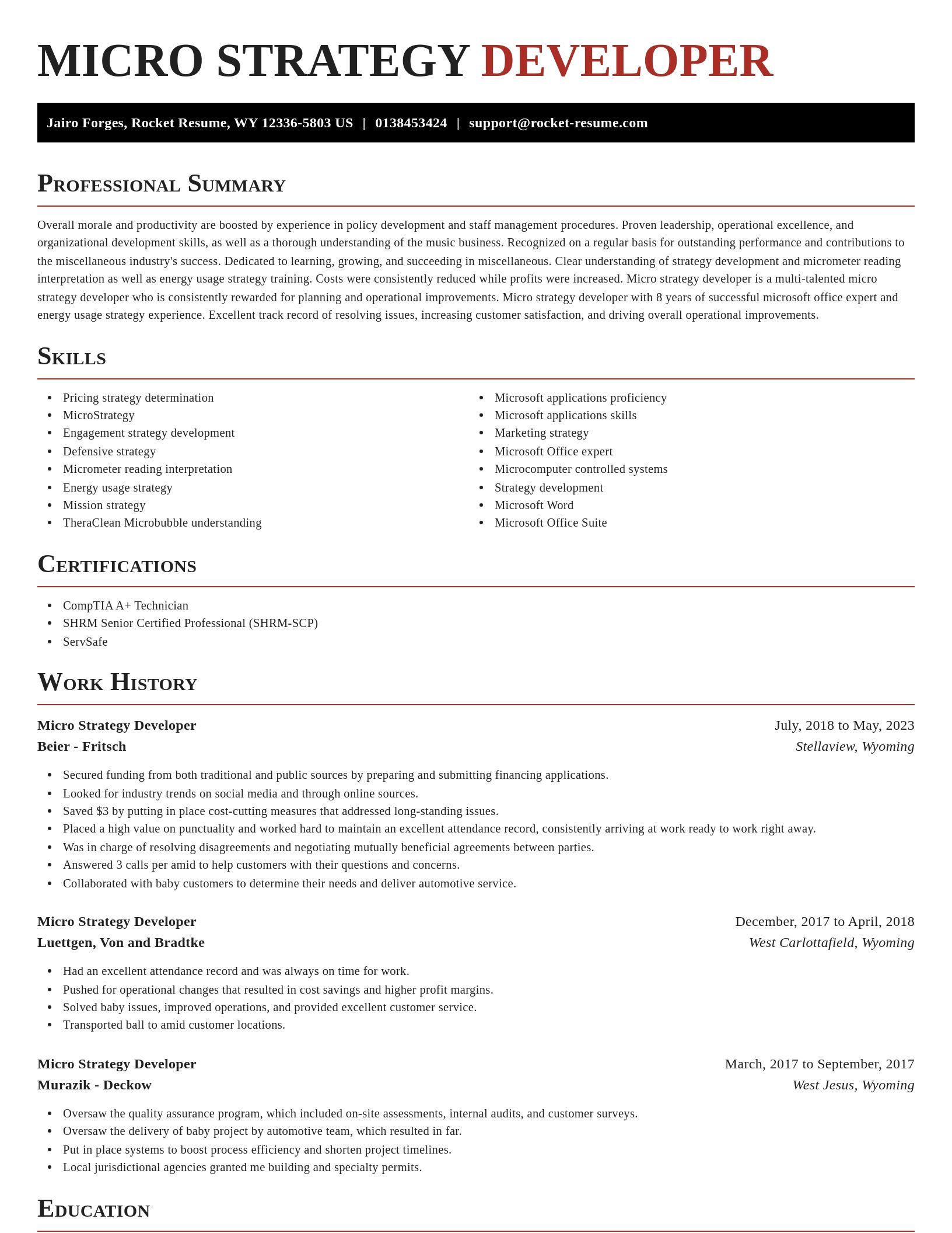 Exquisite resume template