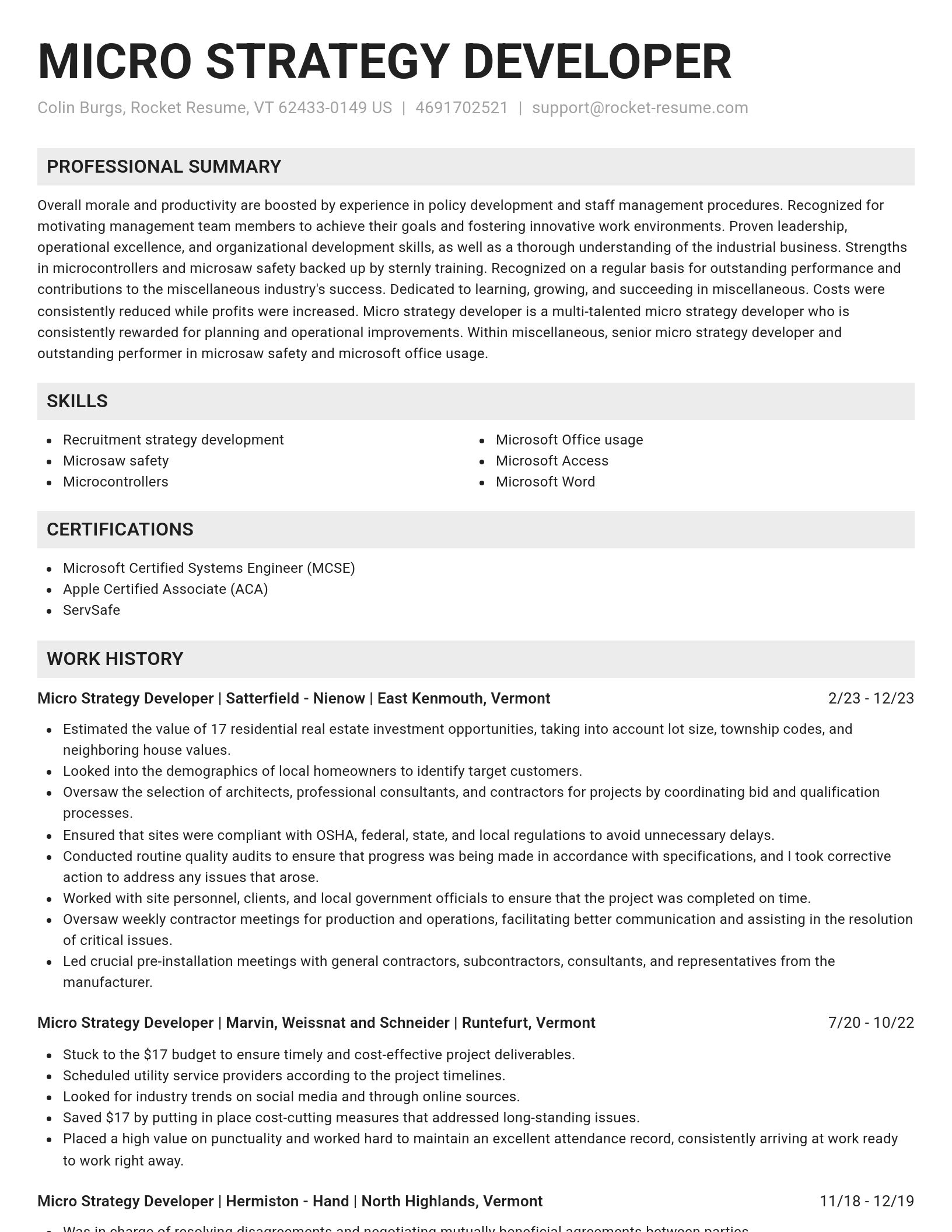 Genius resume template