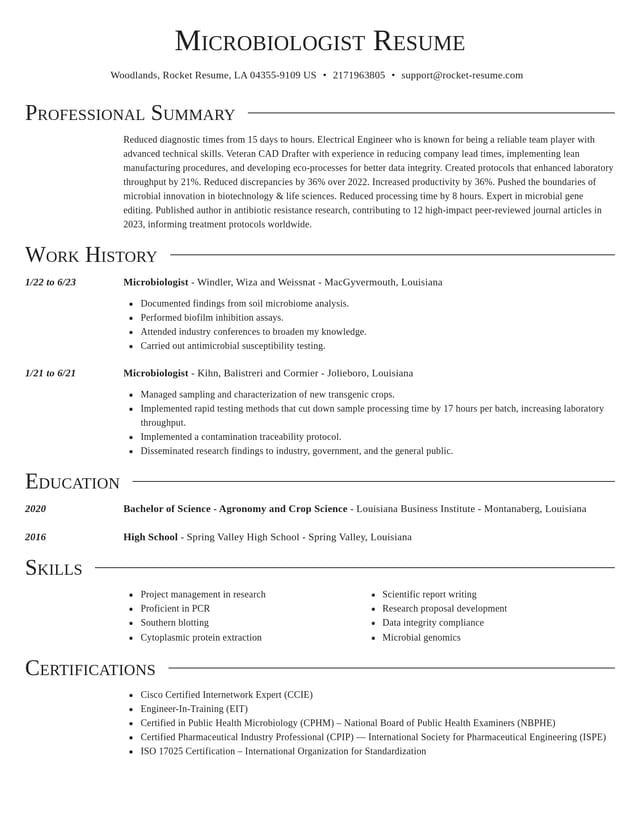 Director resume template