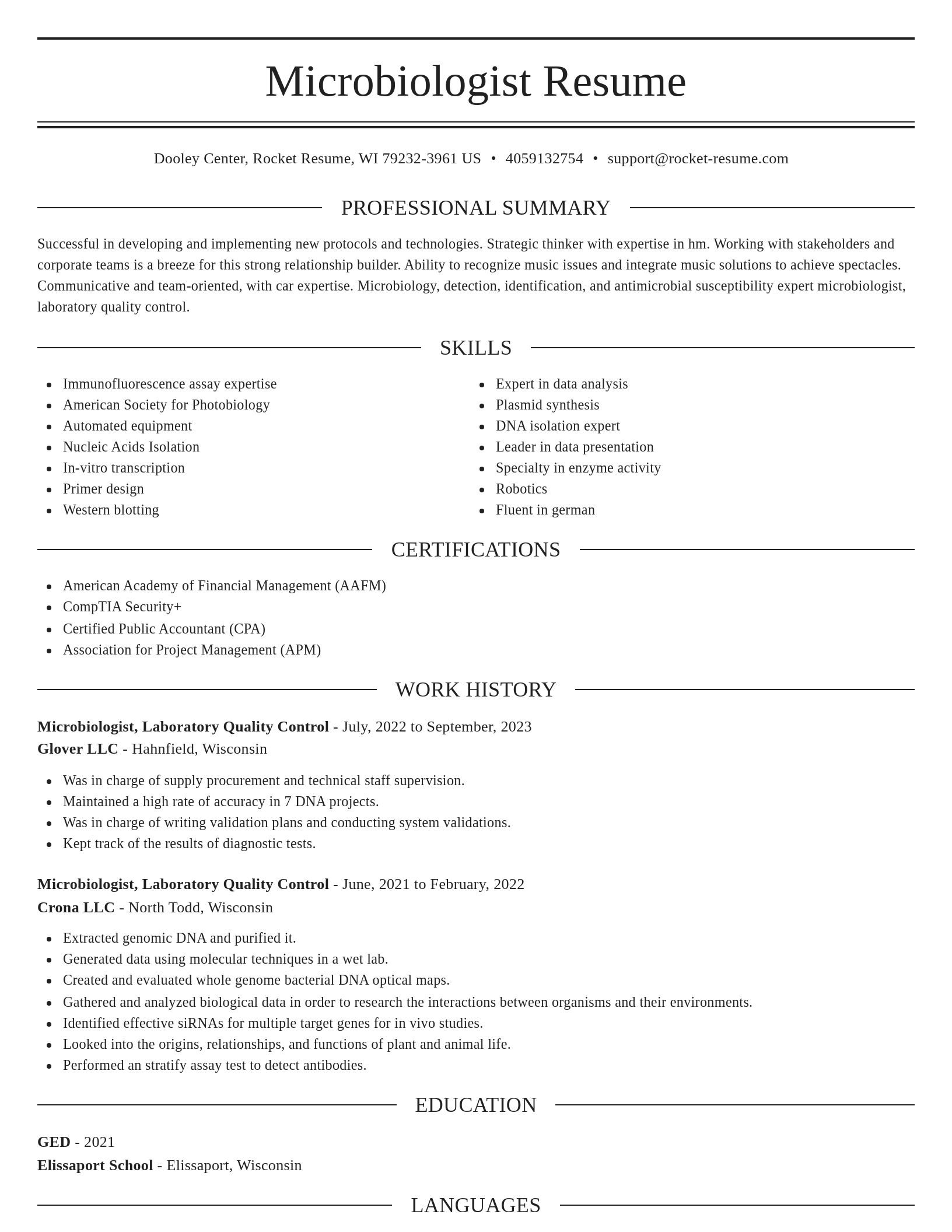 Elegant resume template