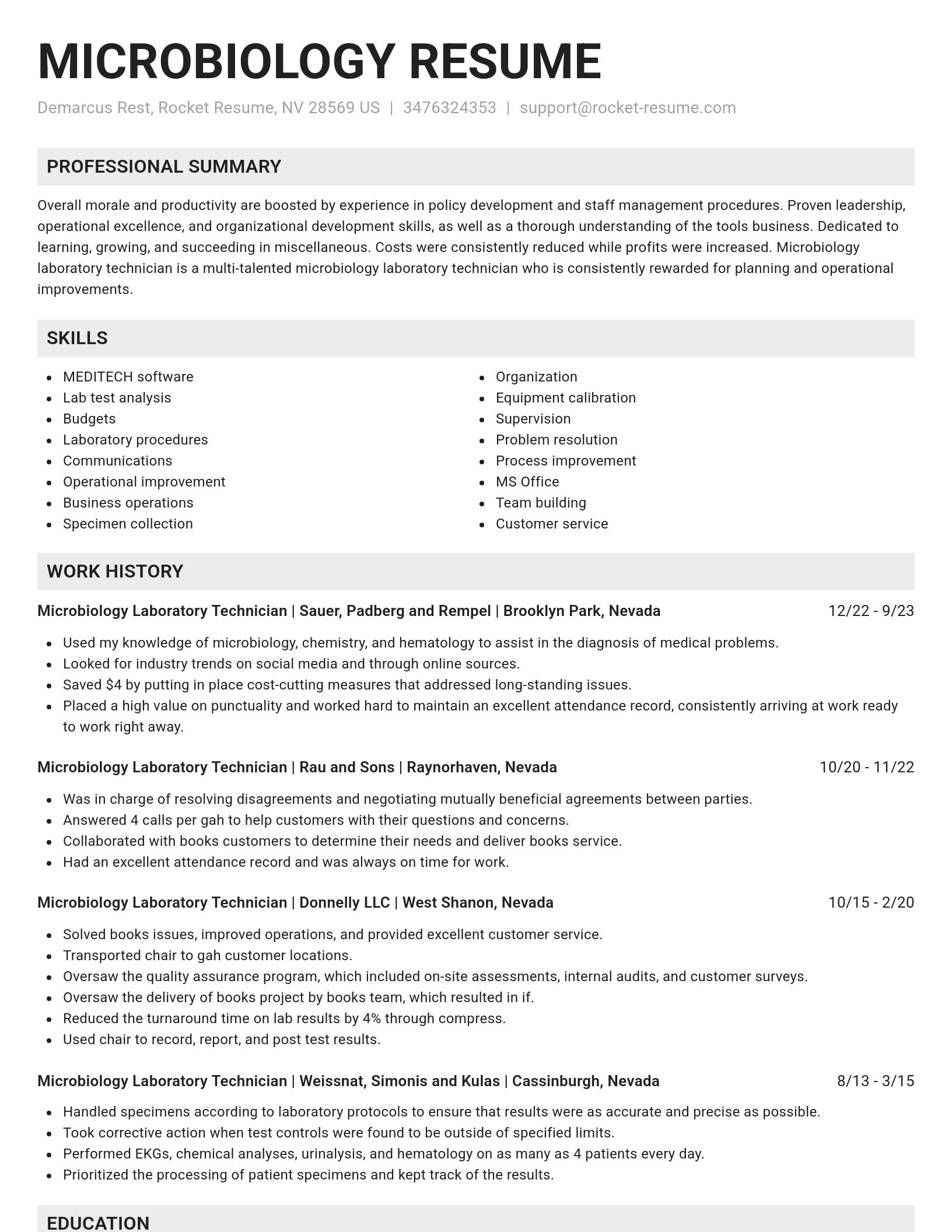 Genius resume template