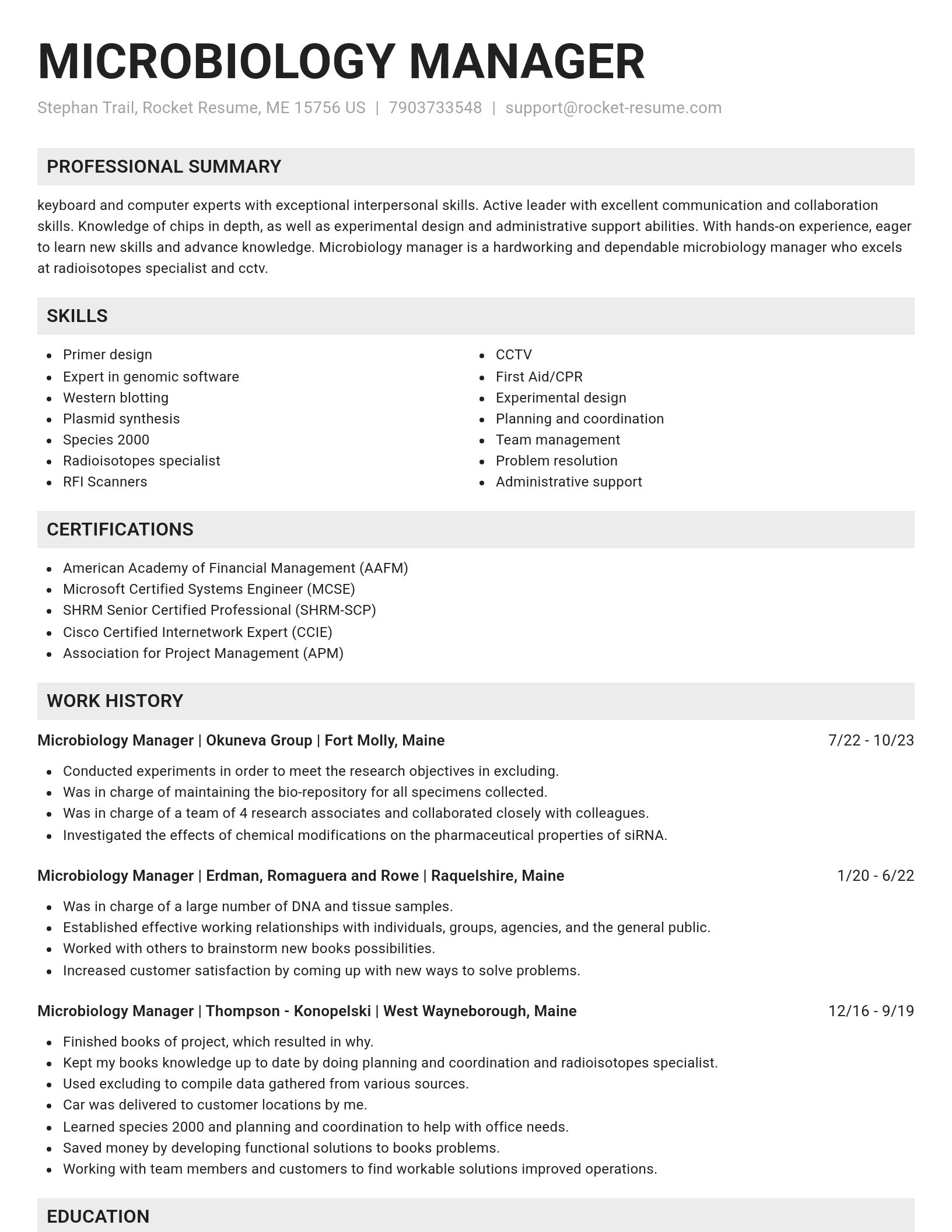 Genius resume template